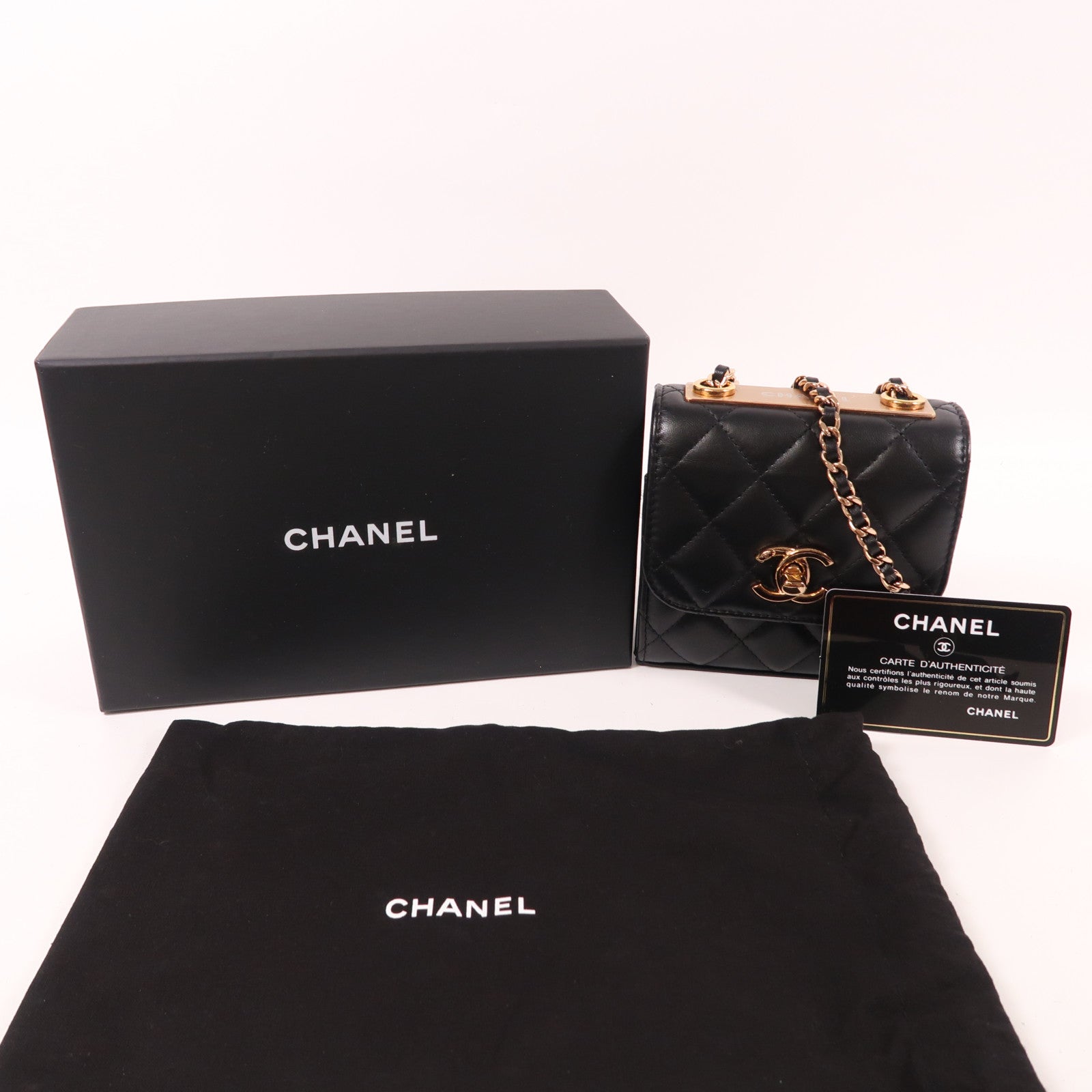 CHANEL 羊皮皮革Trendy CC Mini Bag鏈帶肩背袋