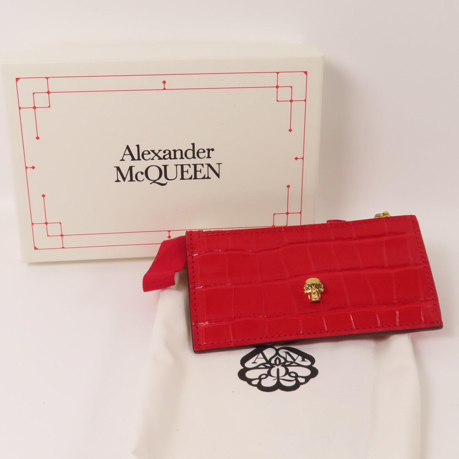 Alexander McQueen 皮革Alexander McQueen Card Case金扣卡套