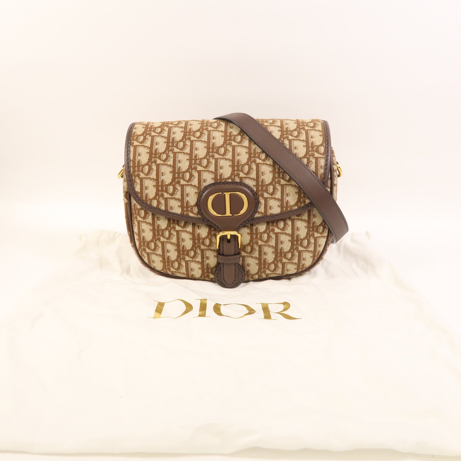 Dior 【激減優惠】帆布Bobby金扣肩背袋