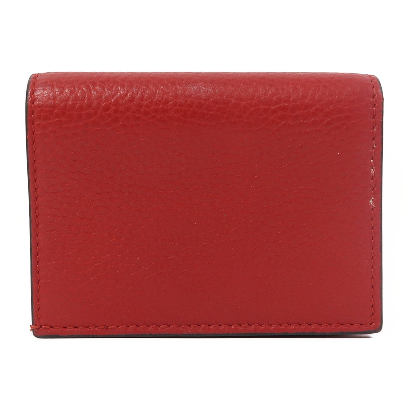 GUCCI 【激減優惠】牛皮皮革Wallet金扣錢包紅色