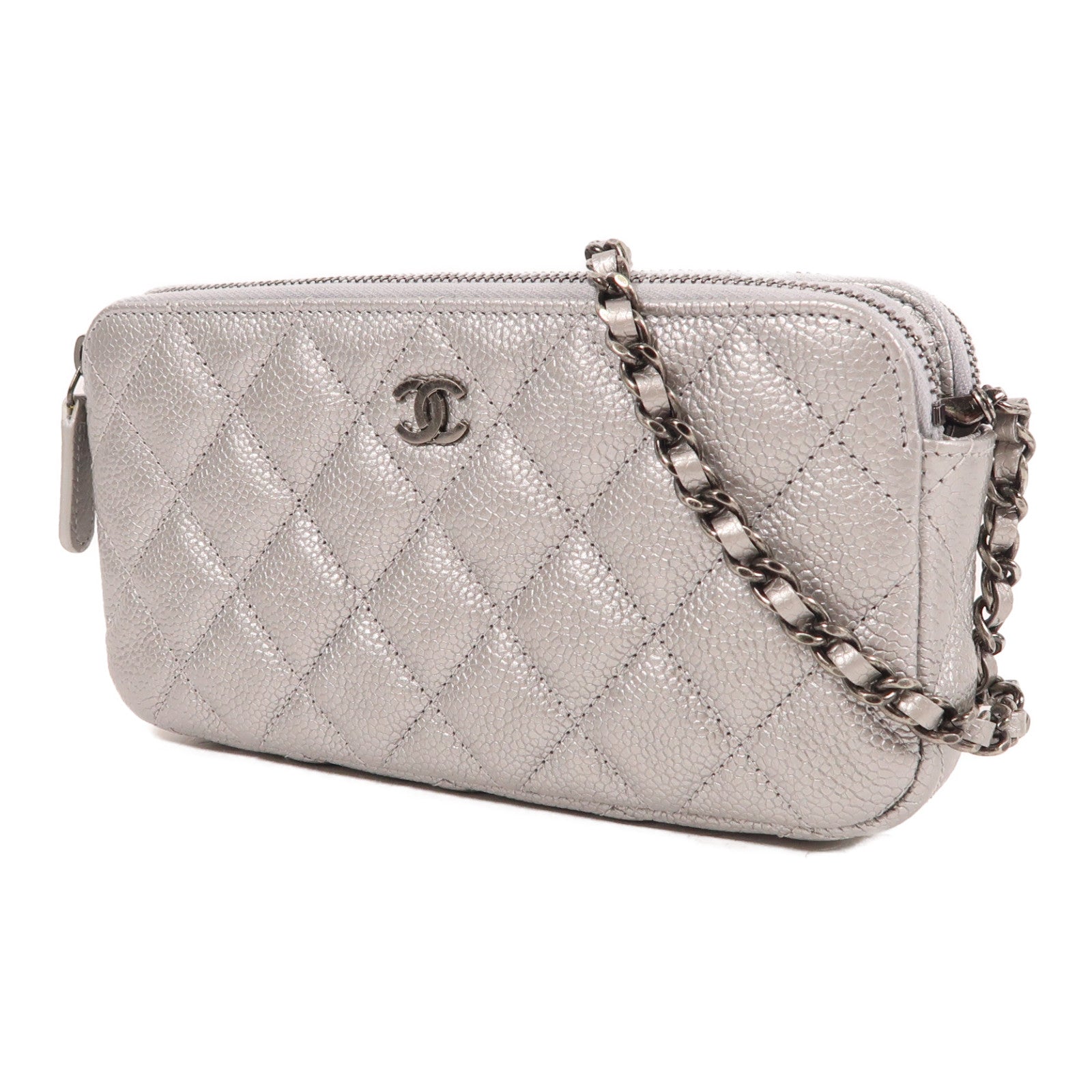 CHANEL 牛皮皮革Chain Shoulder鏈帶肩背袋