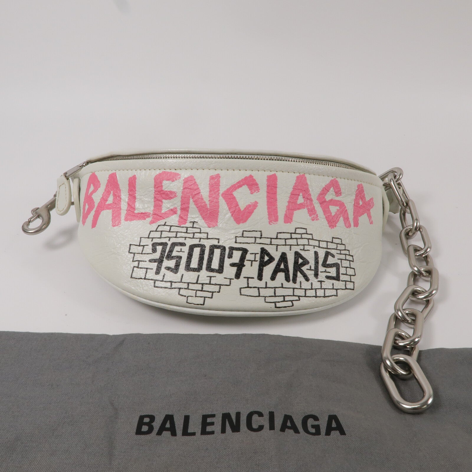 BALENCIAGA 牛皮皮革Souvenir Graffiti Belt Bag腰包