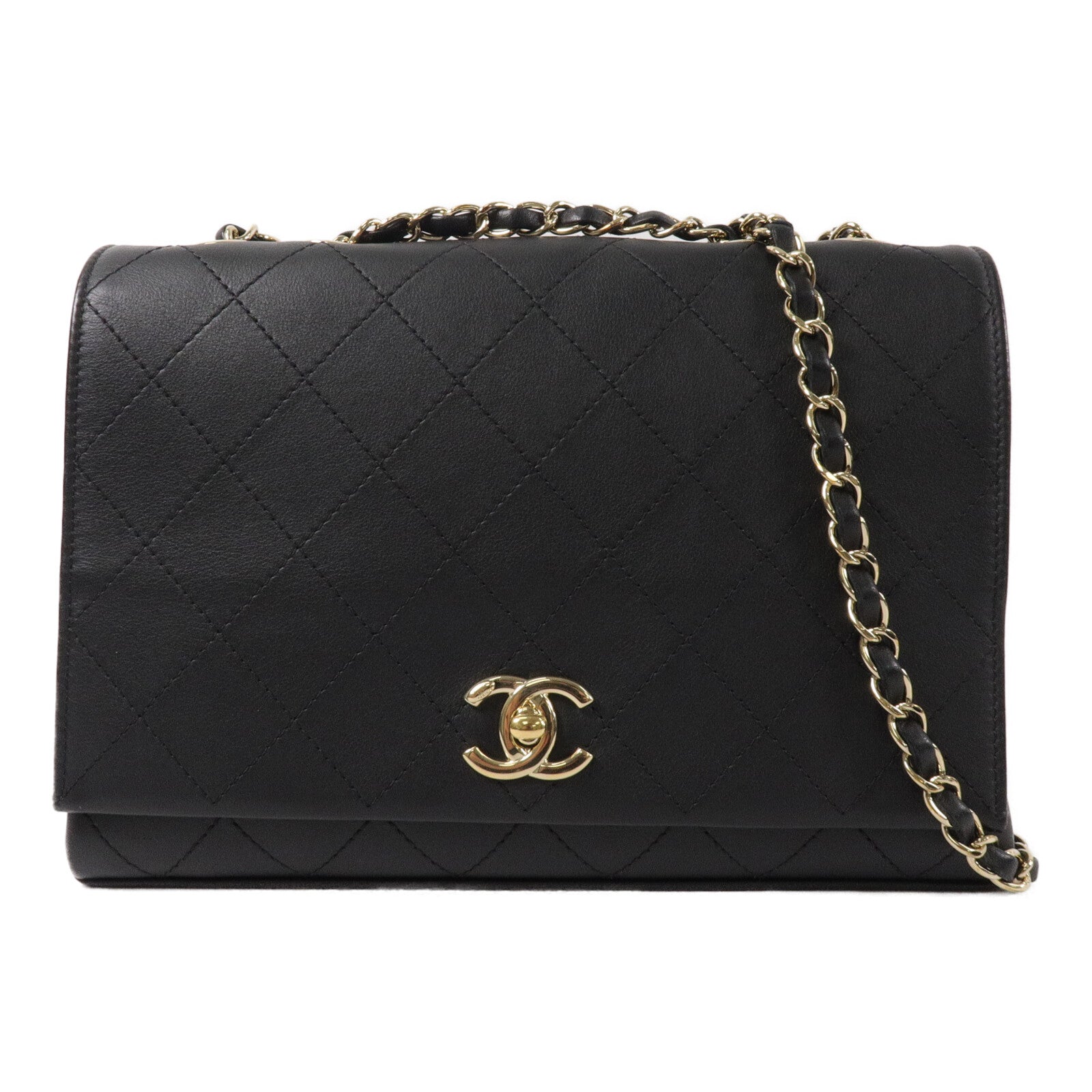 CHANEL 牛皮皮革Chain Shoulder鏈帶肩背袋