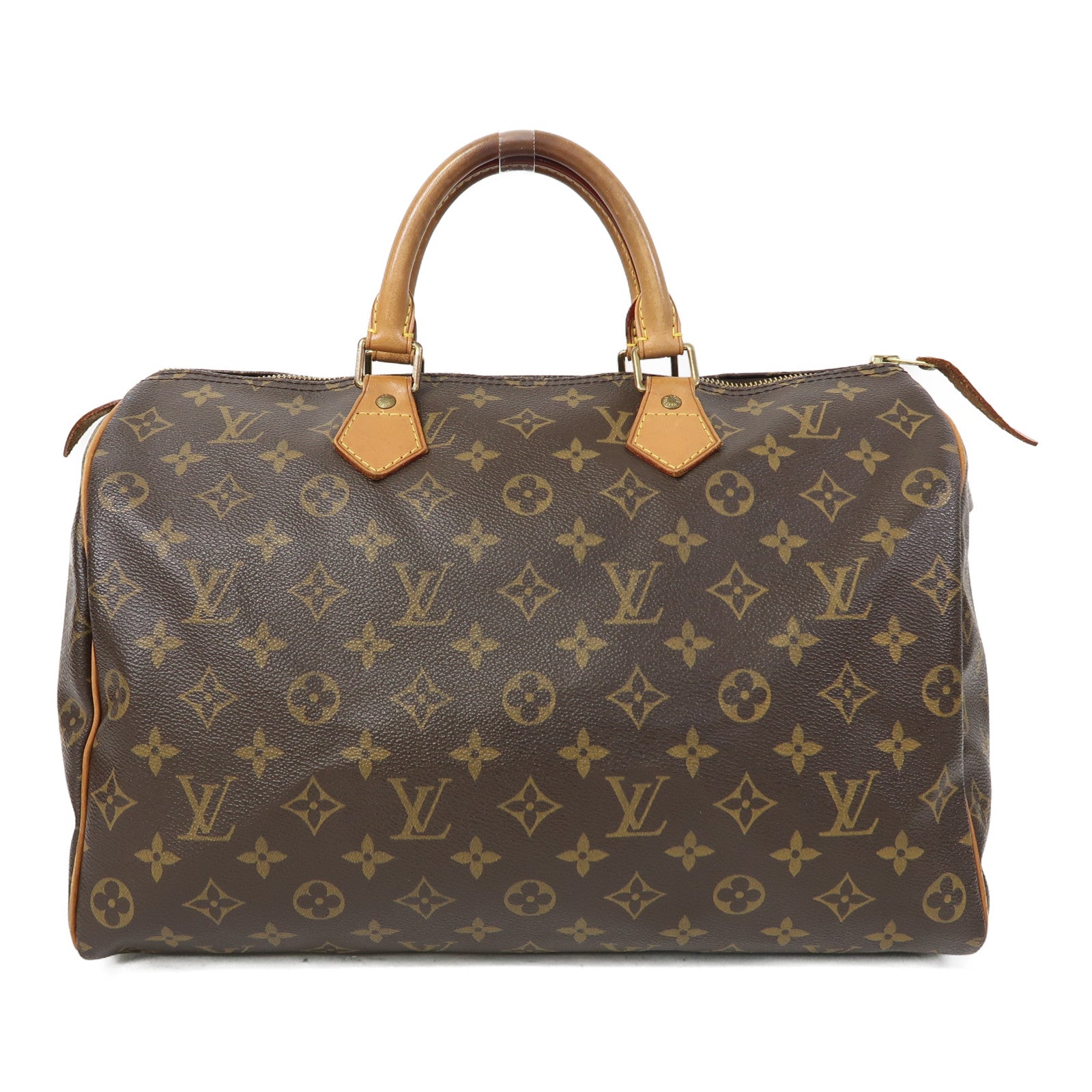 LOUIS VUITTON Monogram Speedy 35金扣手挽袋啡色