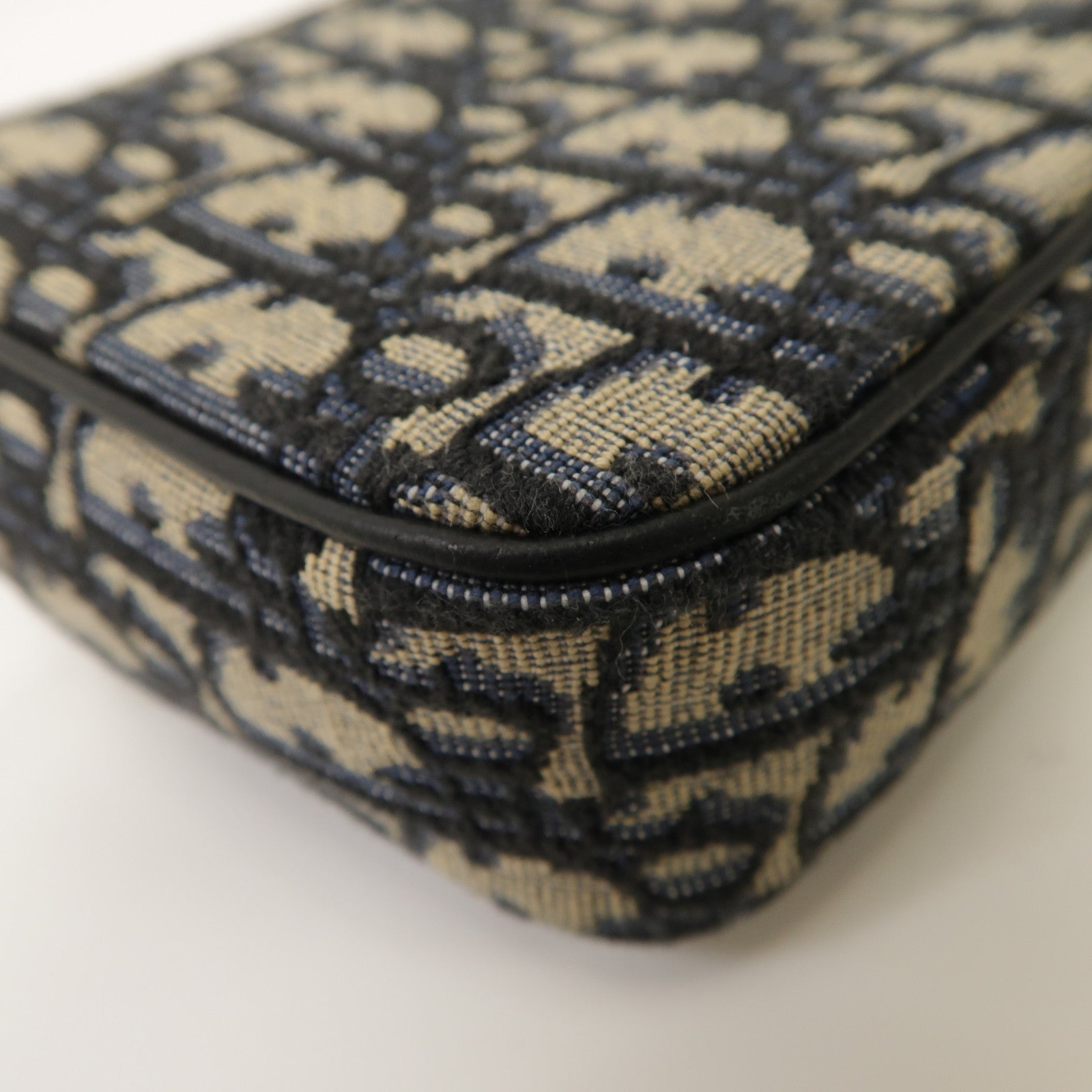Dior 帆布Safari Mini Messenger銀扣肩背袋藍色