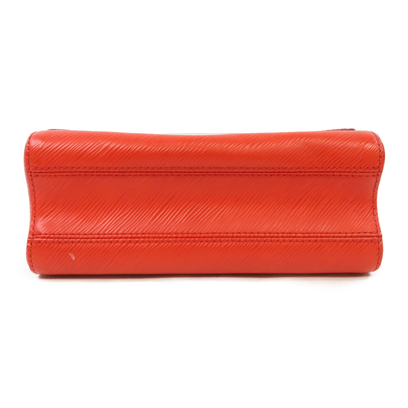 LOUIS VUITTON Epi皮革Twist MM銀扣鏈帶肩背袋紅色