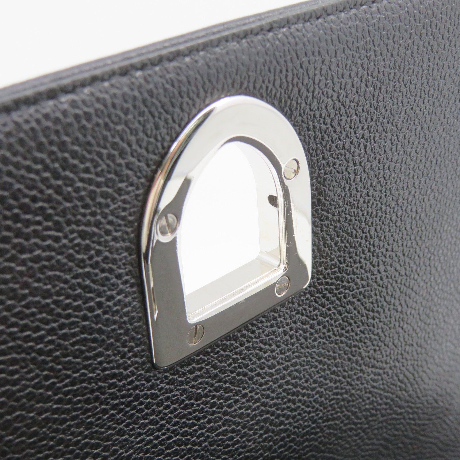 Dior 牛皮皮革Diorama Shoulder Bag银扣链带肩背袋黑色