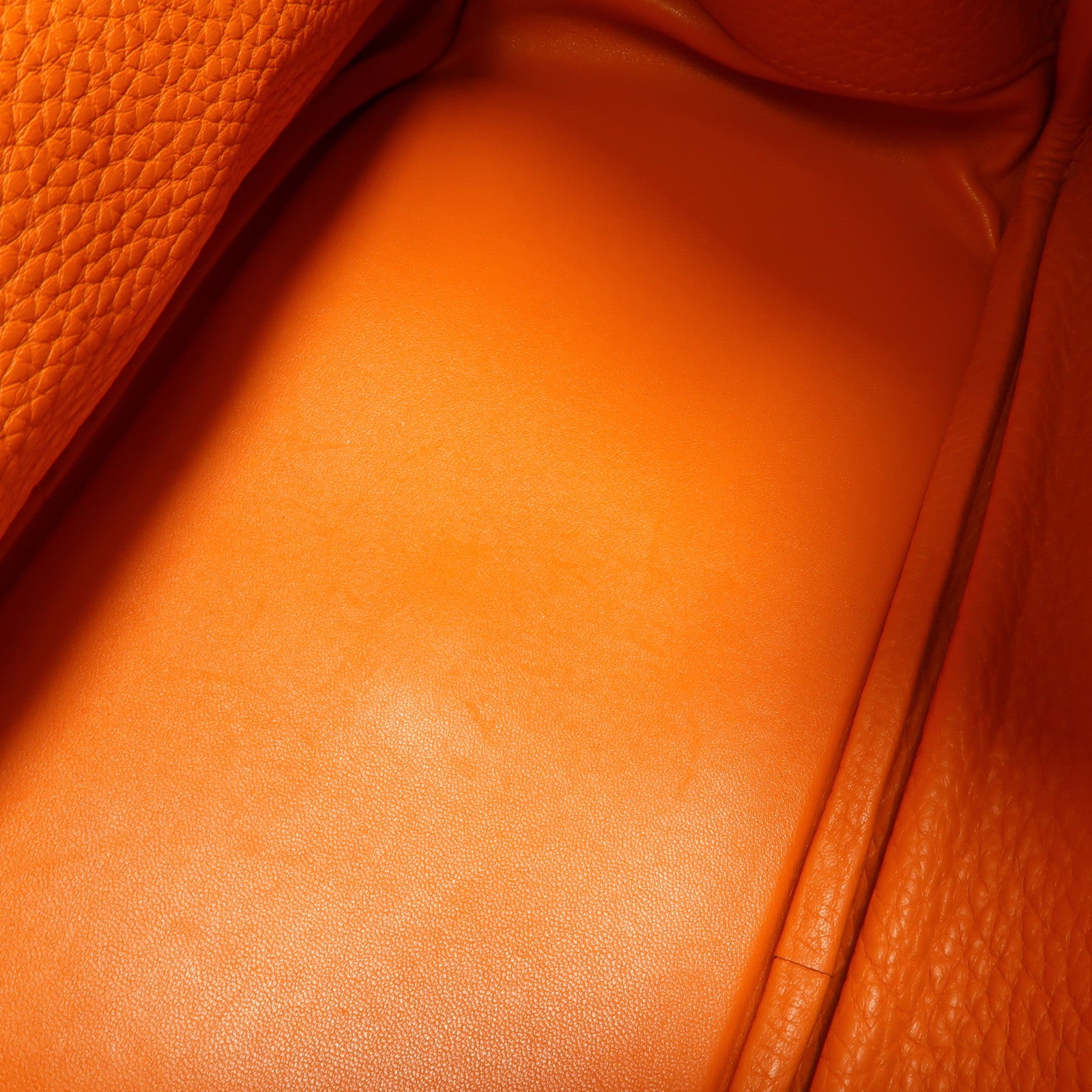 HERMES Clemence皮革Lindy 30手挽肩背兩用袋Orange