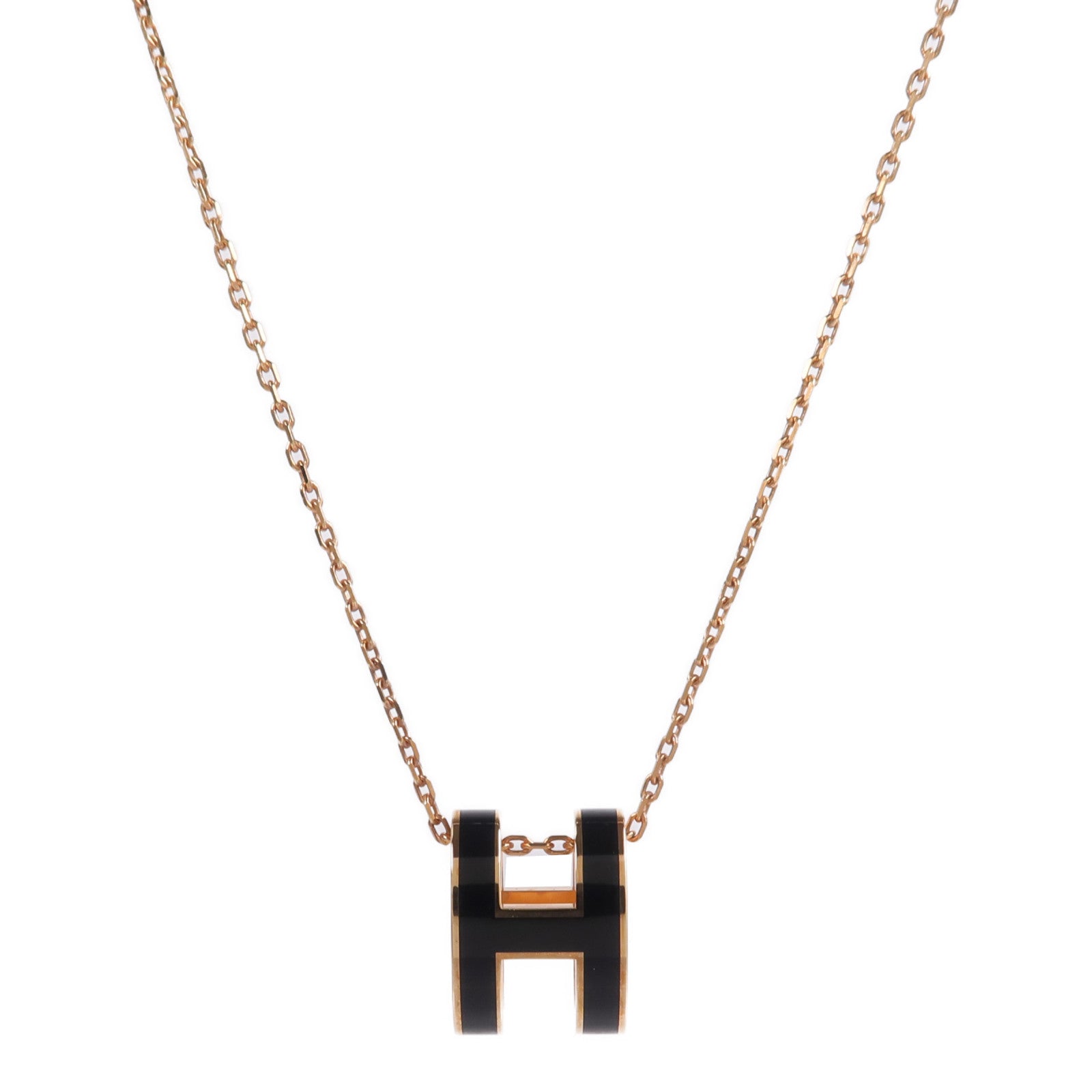 HERMES 金屬Pop H Necklace項鍊Noir