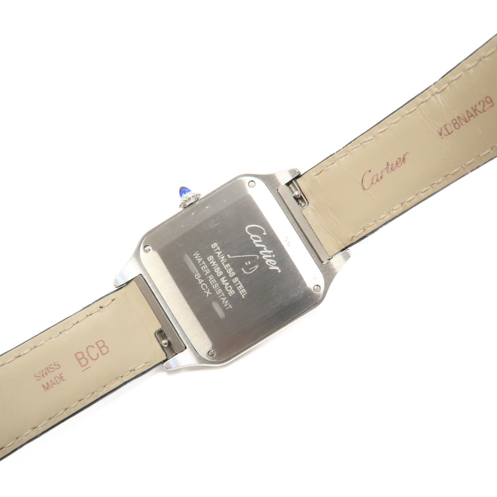 CARTIER Santos Dumont不鏽鋼手錶石英機芯銀色