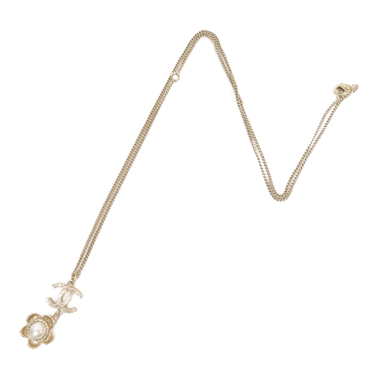 CHANEL 金屬/PVC Necklace項鍊金色