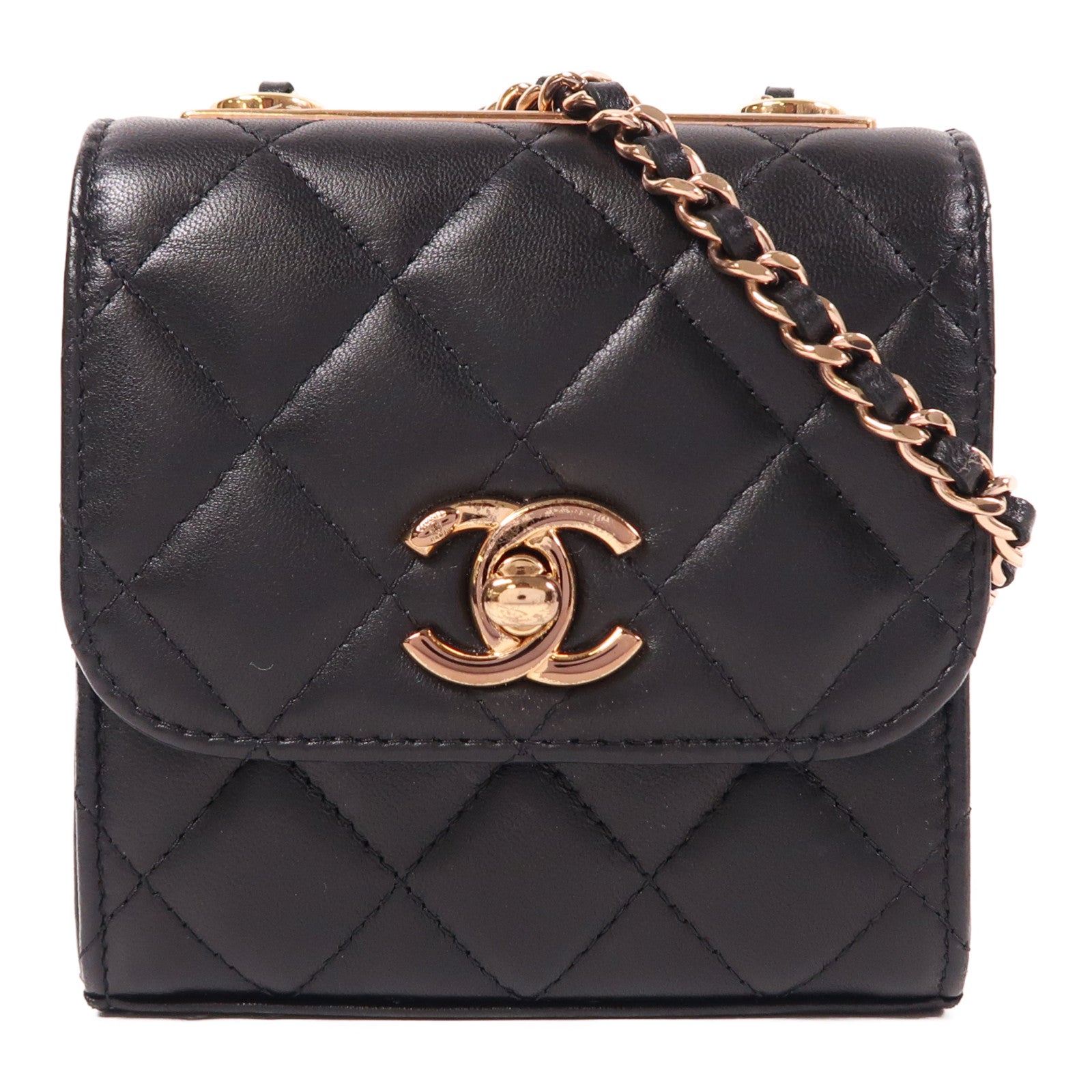 CHANEL 羊皮皮革Trendy CC Mini Bag鏈帶肩背袋