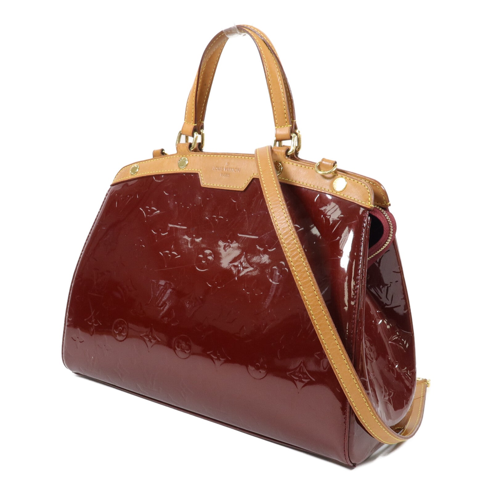 LOUIS VUITTON Monogram Vernis Brea MM手挽肩背兩用袋