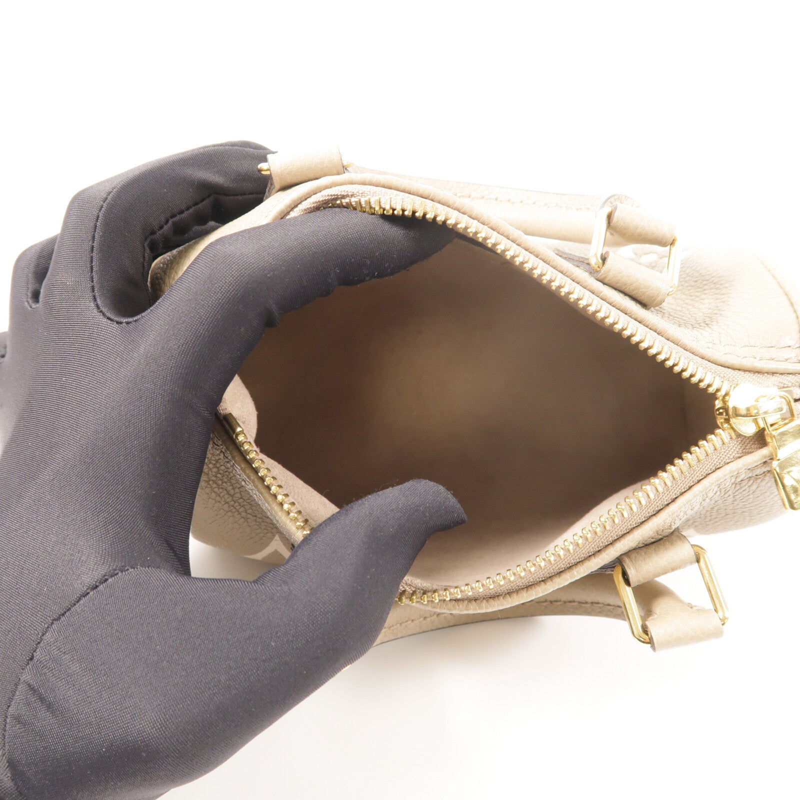 LOUIS VUITTON Monogram Empreinte Nano Speedy金扣手挽肩背兩用袋