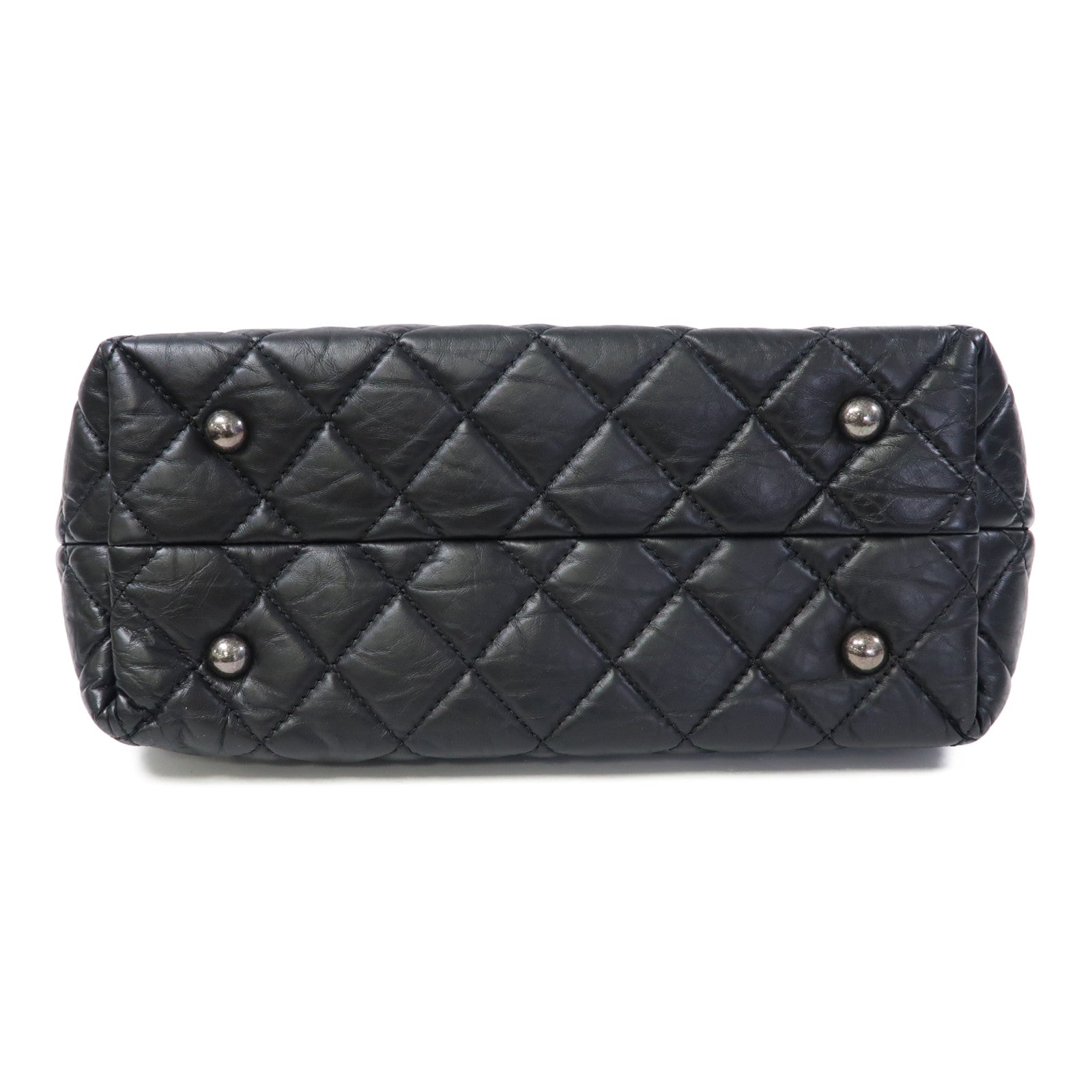 CHANEL 【激減優惠】菱格羊皮皮革Chain Shoulder銀扣鏈帶肩背袋黑色