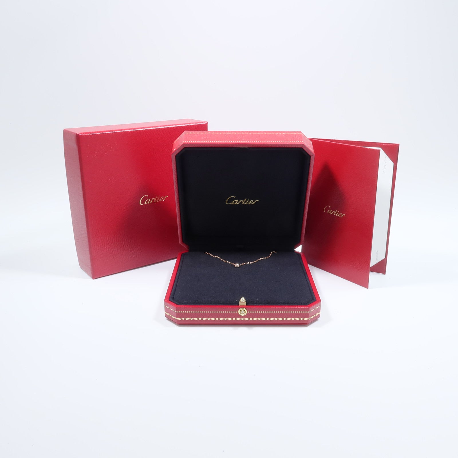 CARTIER 18K玫瑰金D'Amour鑽石項鍊