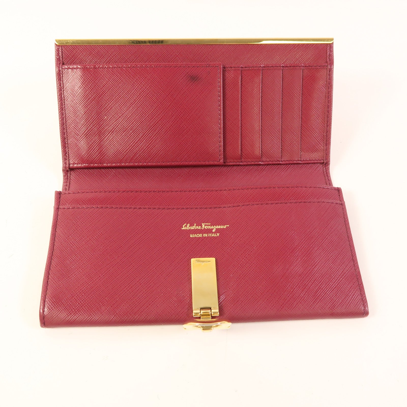 Salvatore Ferragamo 牛皮皮革Long Wallet金扣長錢包