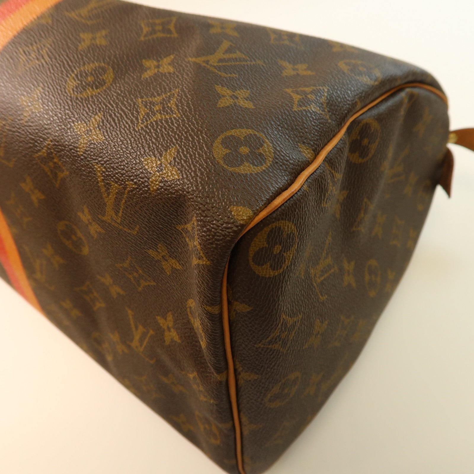LOUIS VUITTON Monogram Speedy 35金扣手挽袋啡色