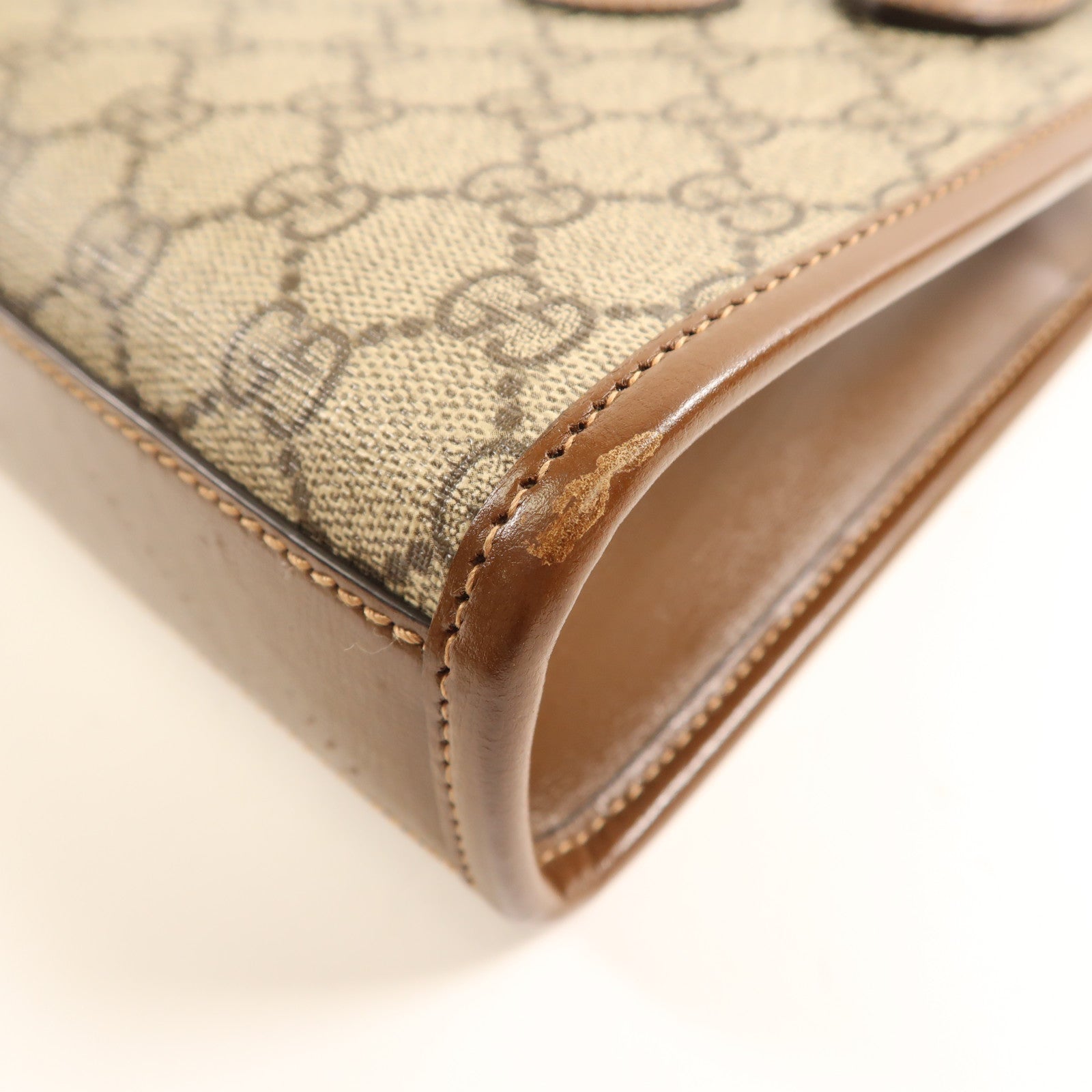 GUCCI 塗層帆布Interlocking G Mini Tote Bag金扣手挽肩背兩用袋