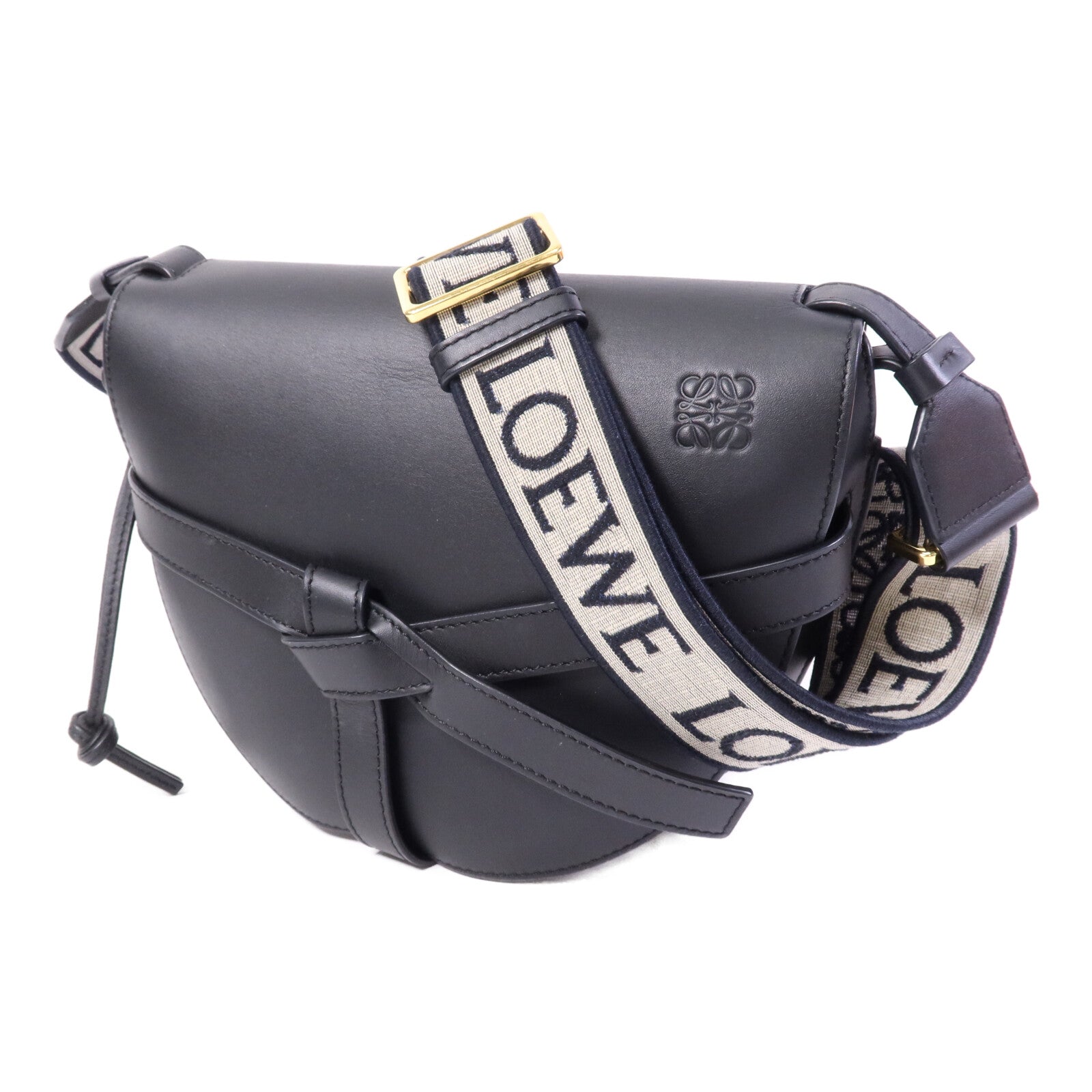 LOEWE 牛皮皮革Small Gate Bag金扣肩背袋