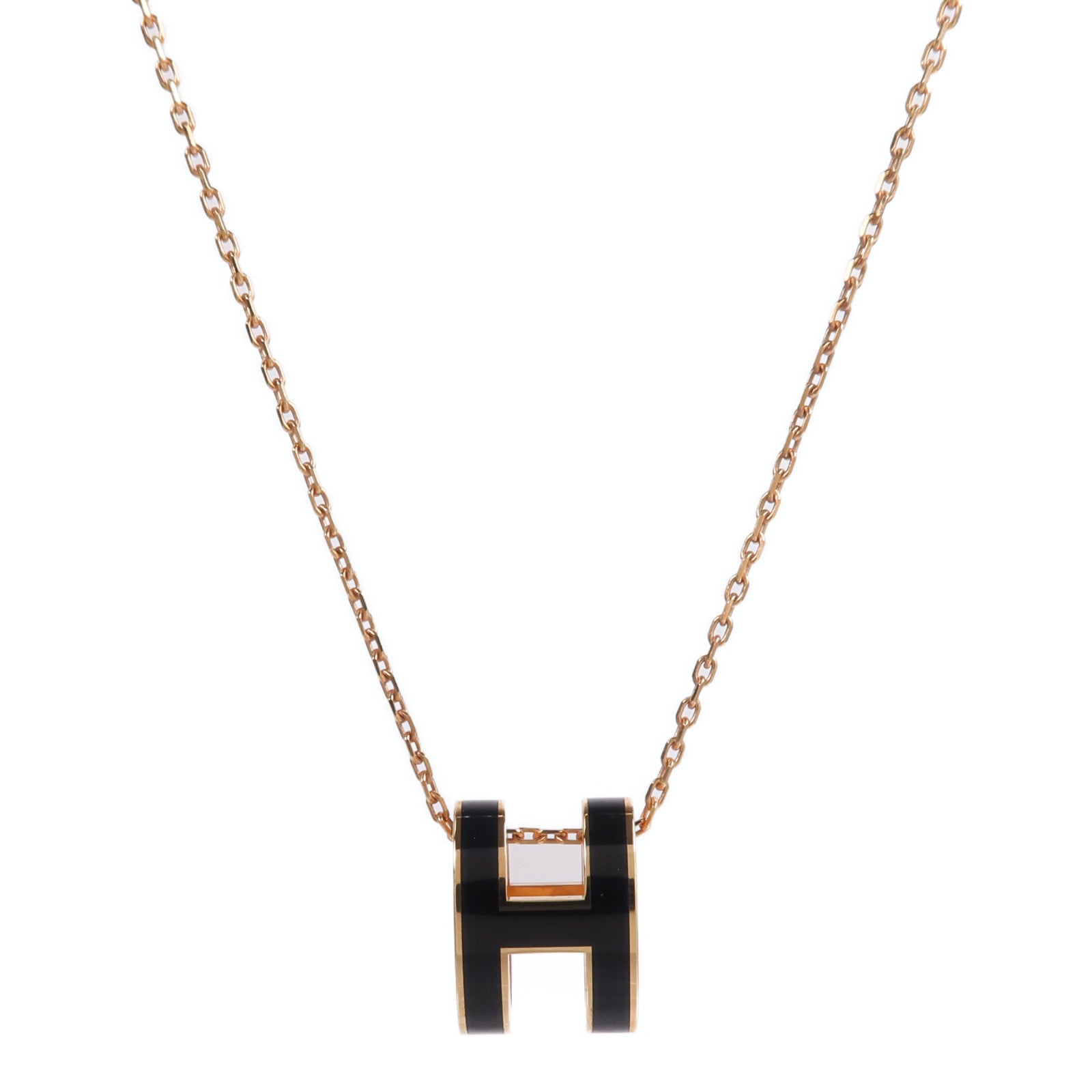HERMES 金屬Pop H Necklace項鍊Noir