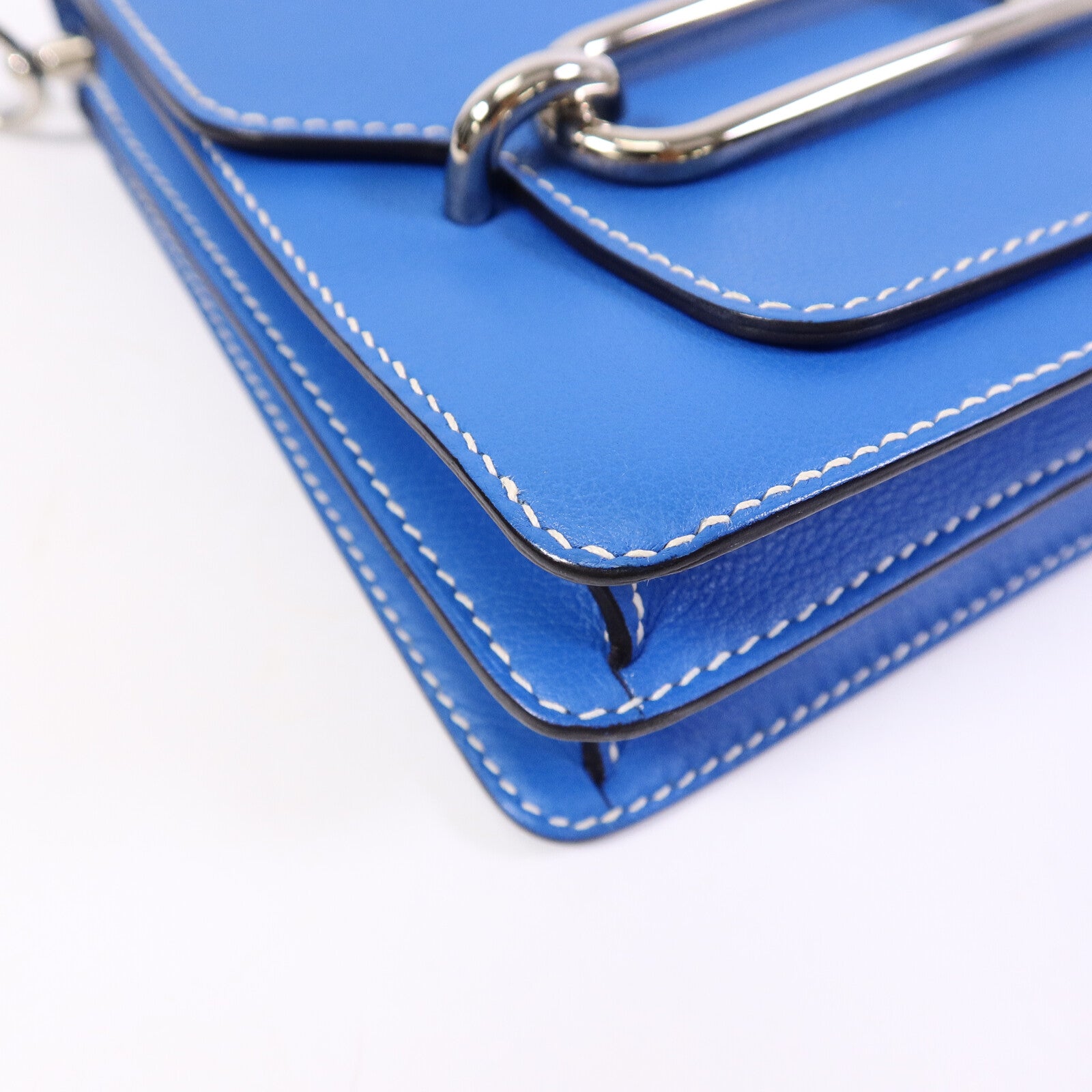HERMES Evercolor皮革Roulis 23肩背袋Bleu Hydra