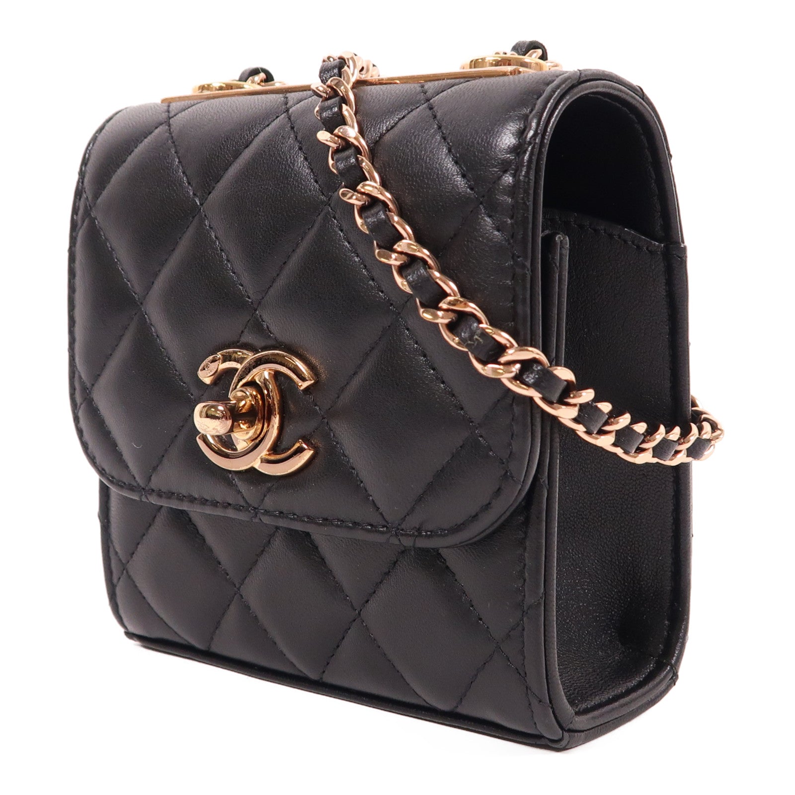 CHANEL 羊皮皮革Trendy CC Mini Bag鏈帶肩背袋