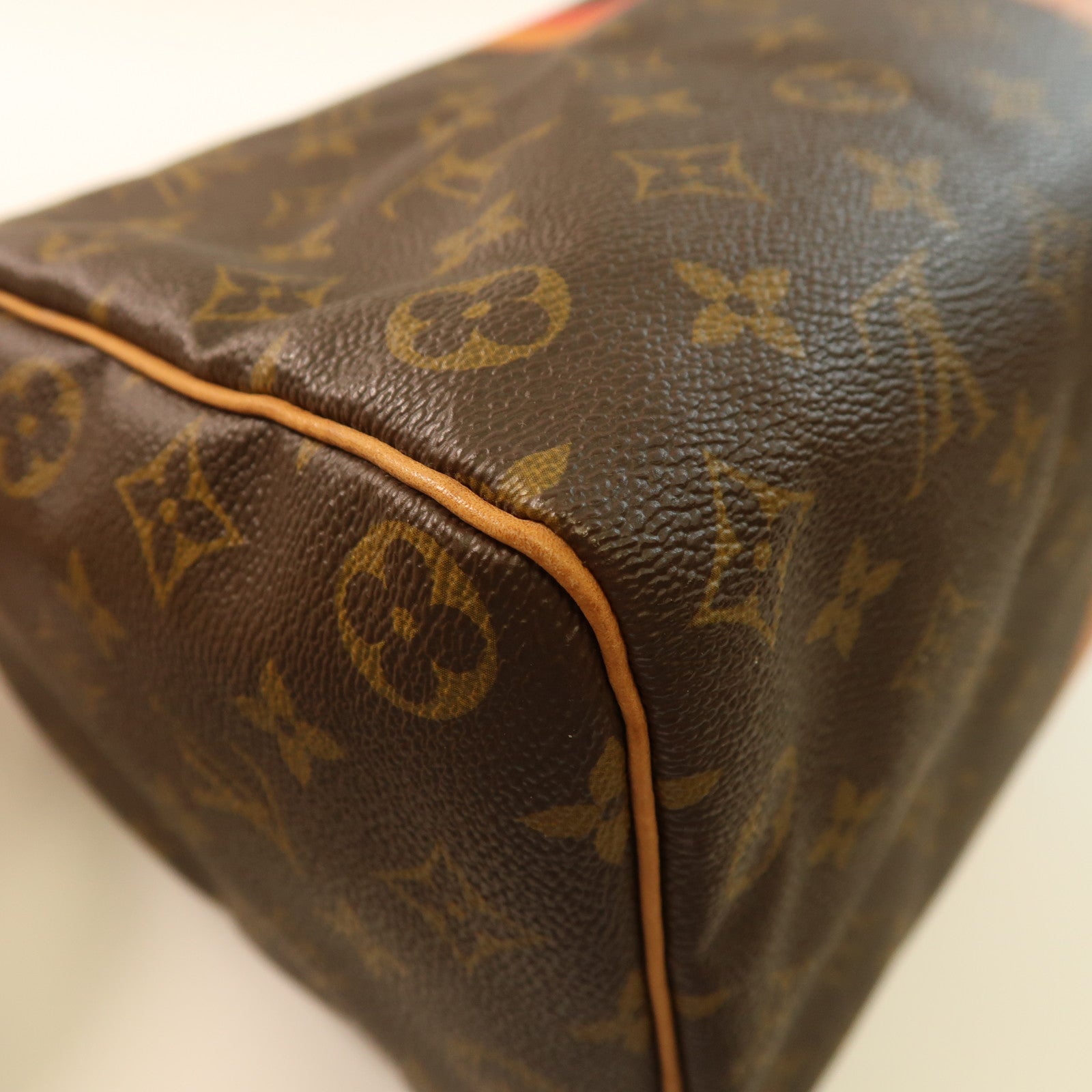 LOUIS VUITTON Monogram Speedy 35金扣手挽袋啡色
