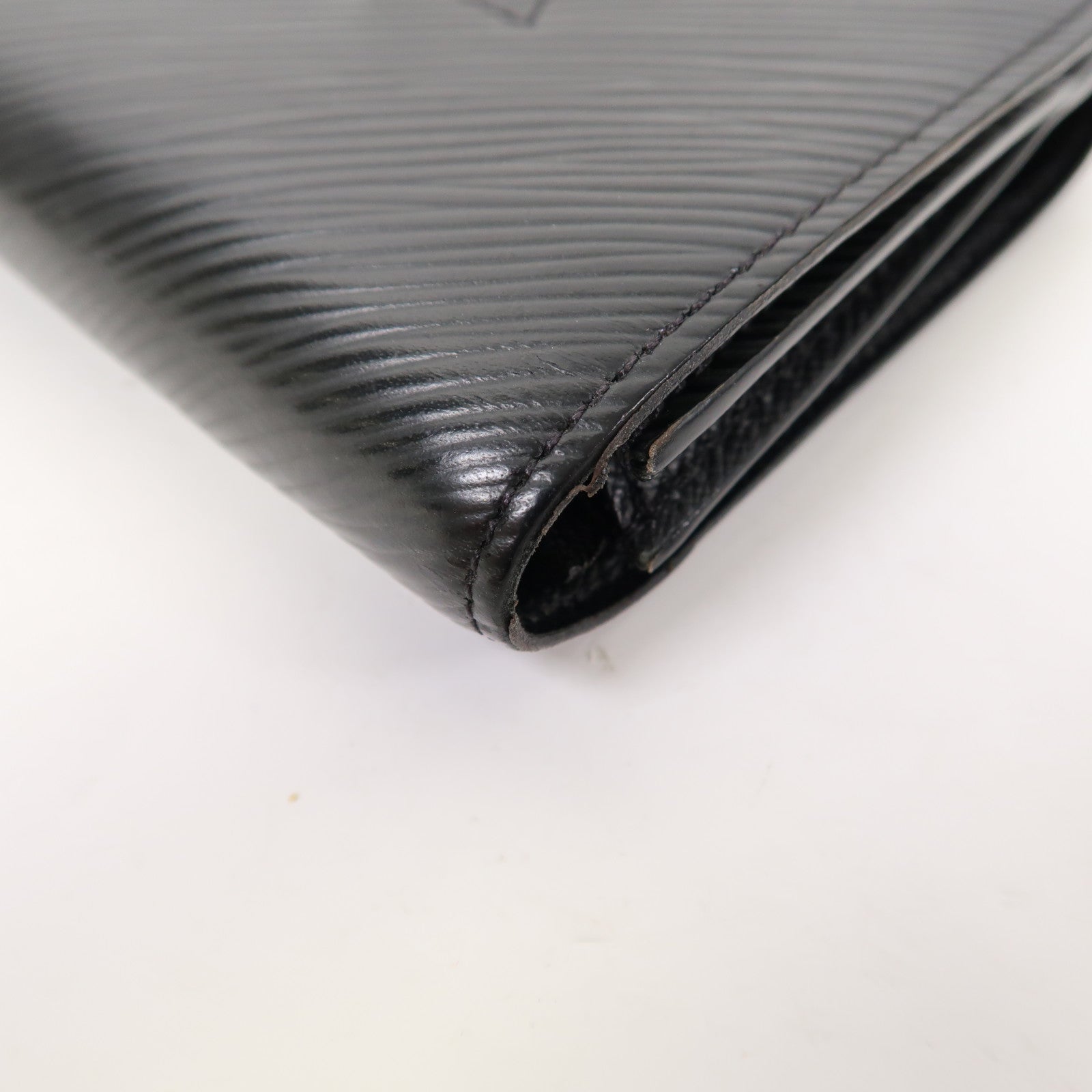 LOUIS VUITTON Epi Twist Compact Trifold Wallet銀扣錢包黑色