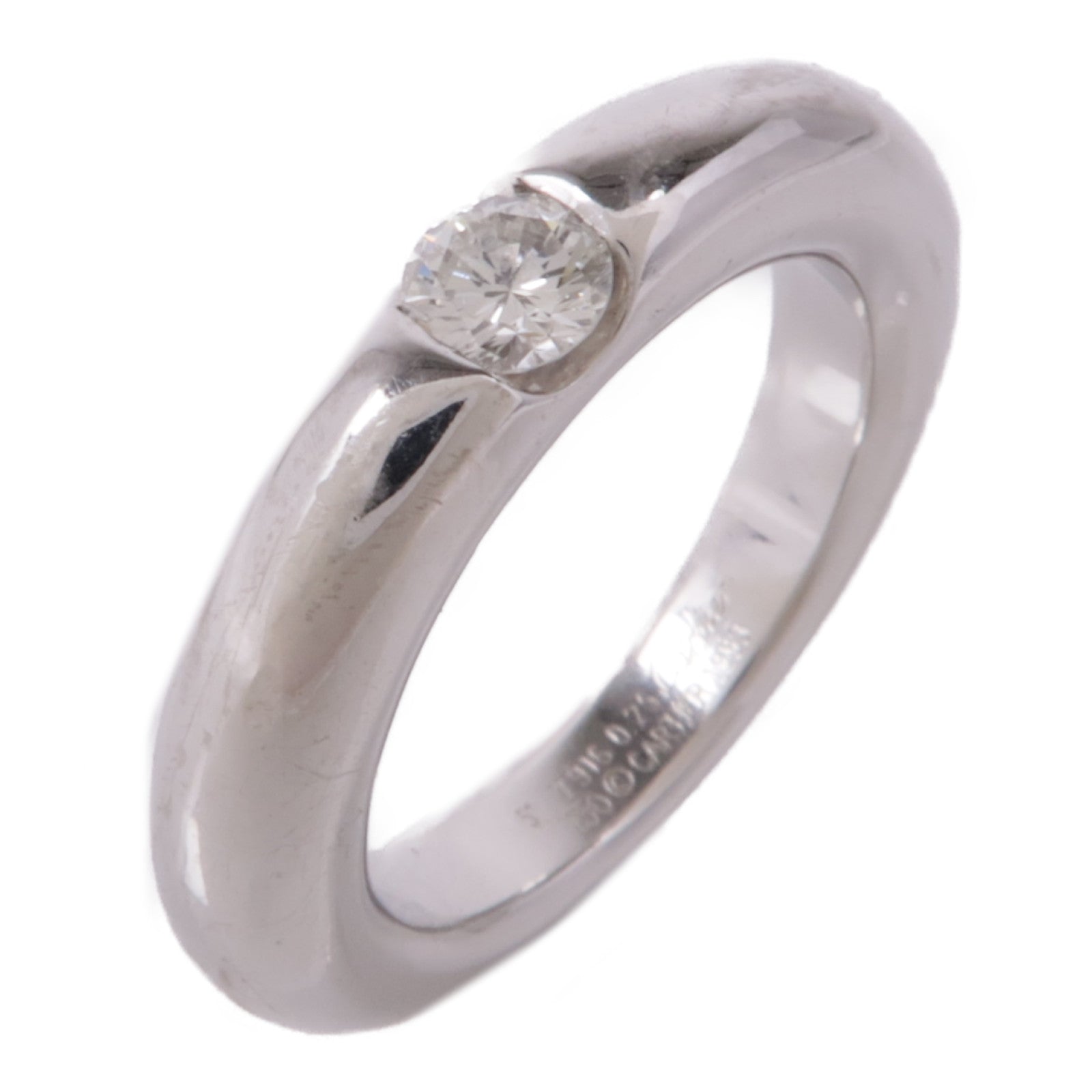 CARTIER 18K白金Ellipse Ring鑽石戒指Cartier#51/US#5.5