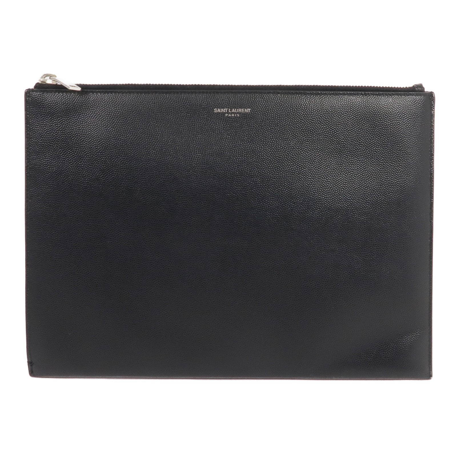 SAINT LAURENT 牛皮皮革Clutch Bag銀扣手拿包