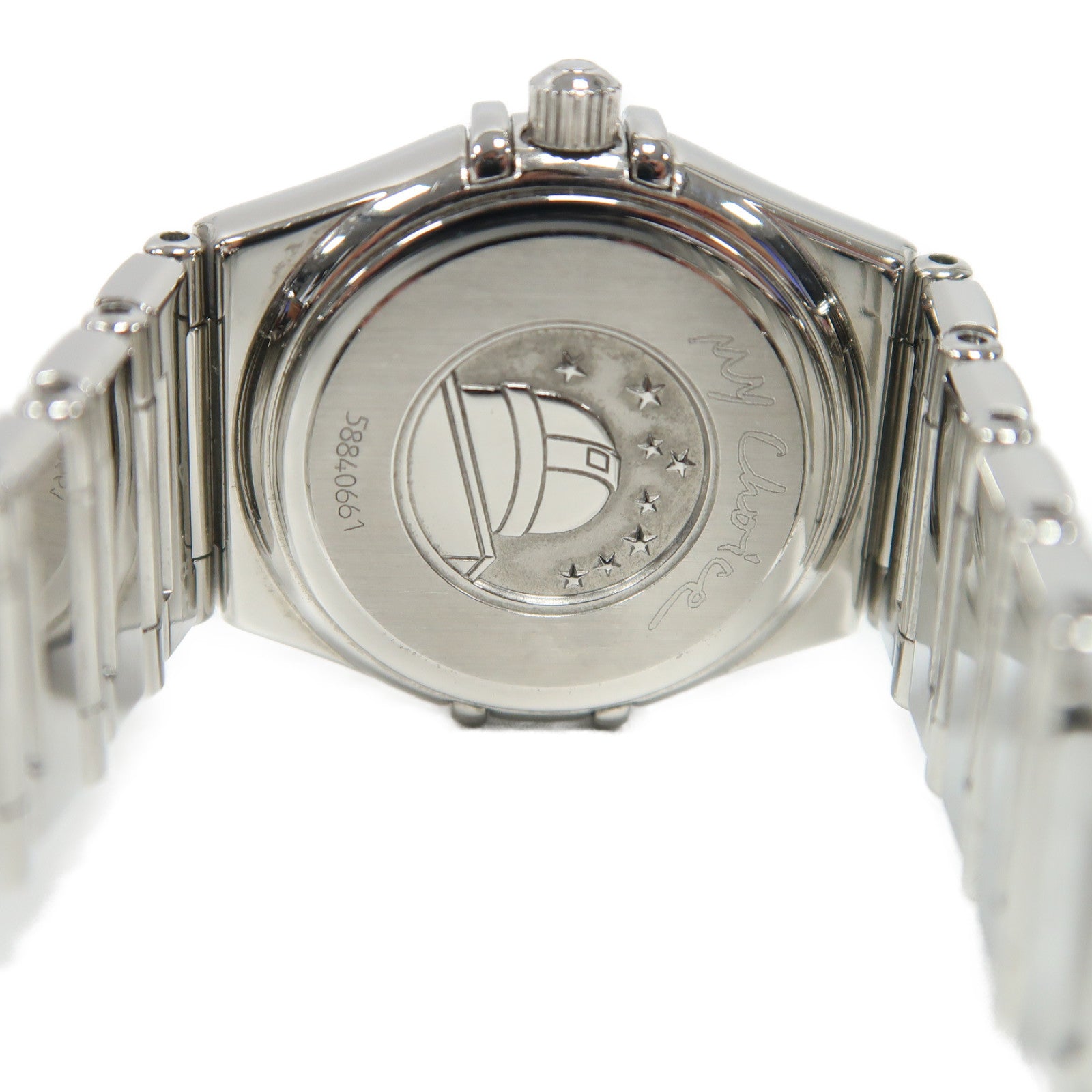 OMEGA Constellation Ladies不鏽鋼手錶石英機芯黑色