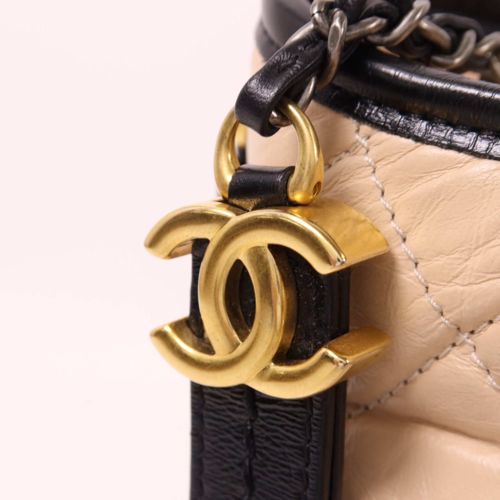 CHANEL 【激減優惠】牛皮皮革Gabrielle鏈帶肩背袋