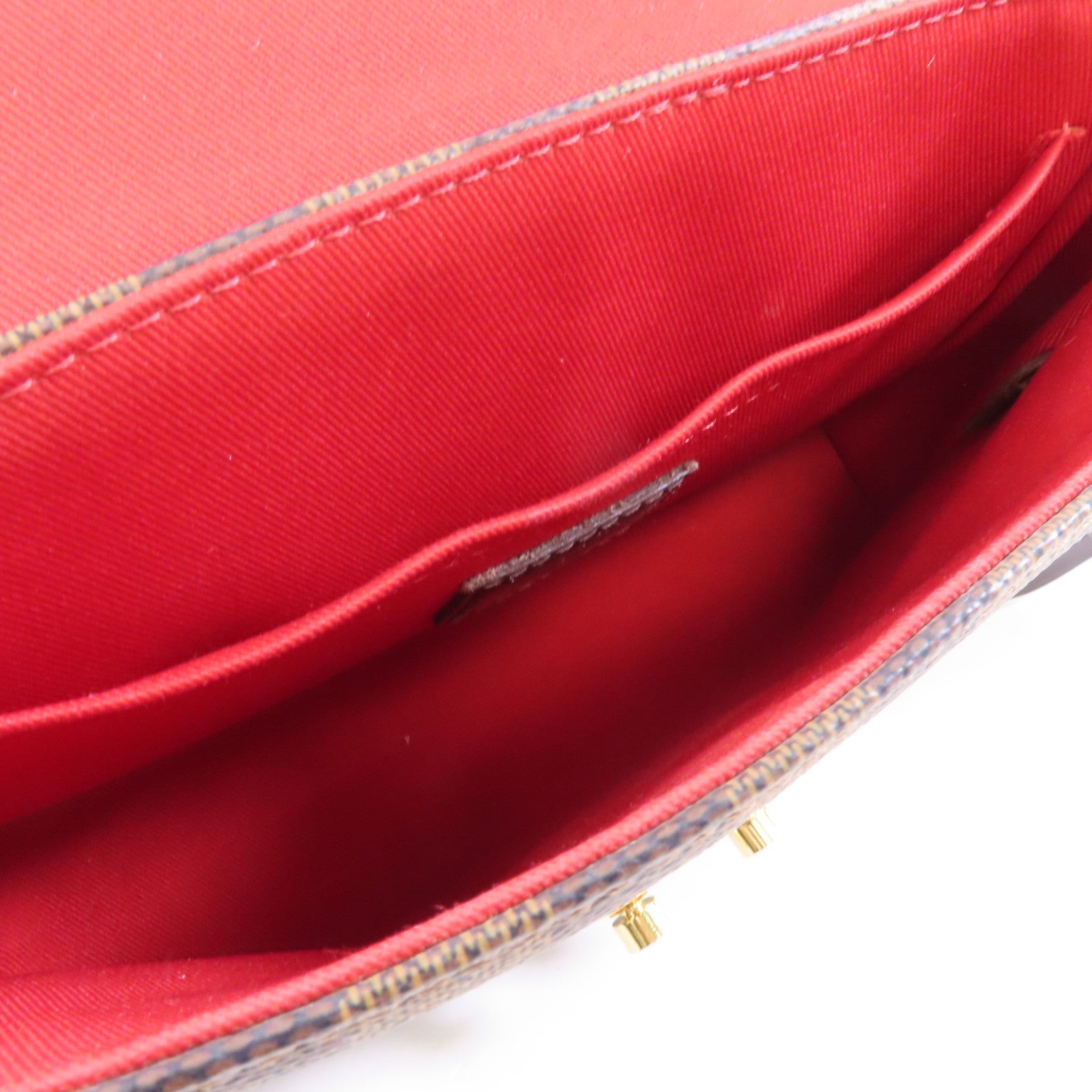 LOUIS VUITTON 【激減優惠】Damier Croisette金扣手挽肩背兩用袋棕色