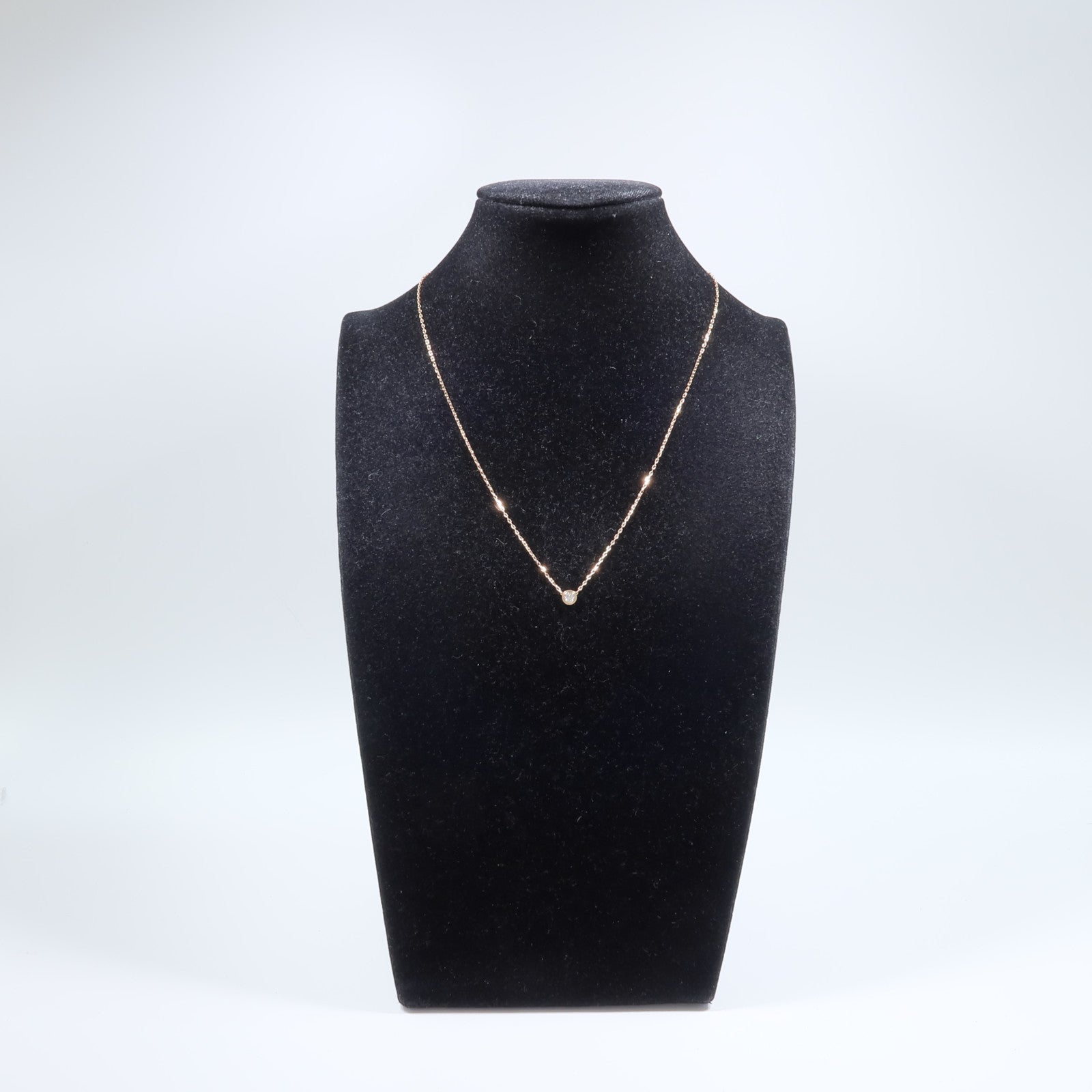 CARTIER 18K玫瑰金D'Amour鑽石項鍊