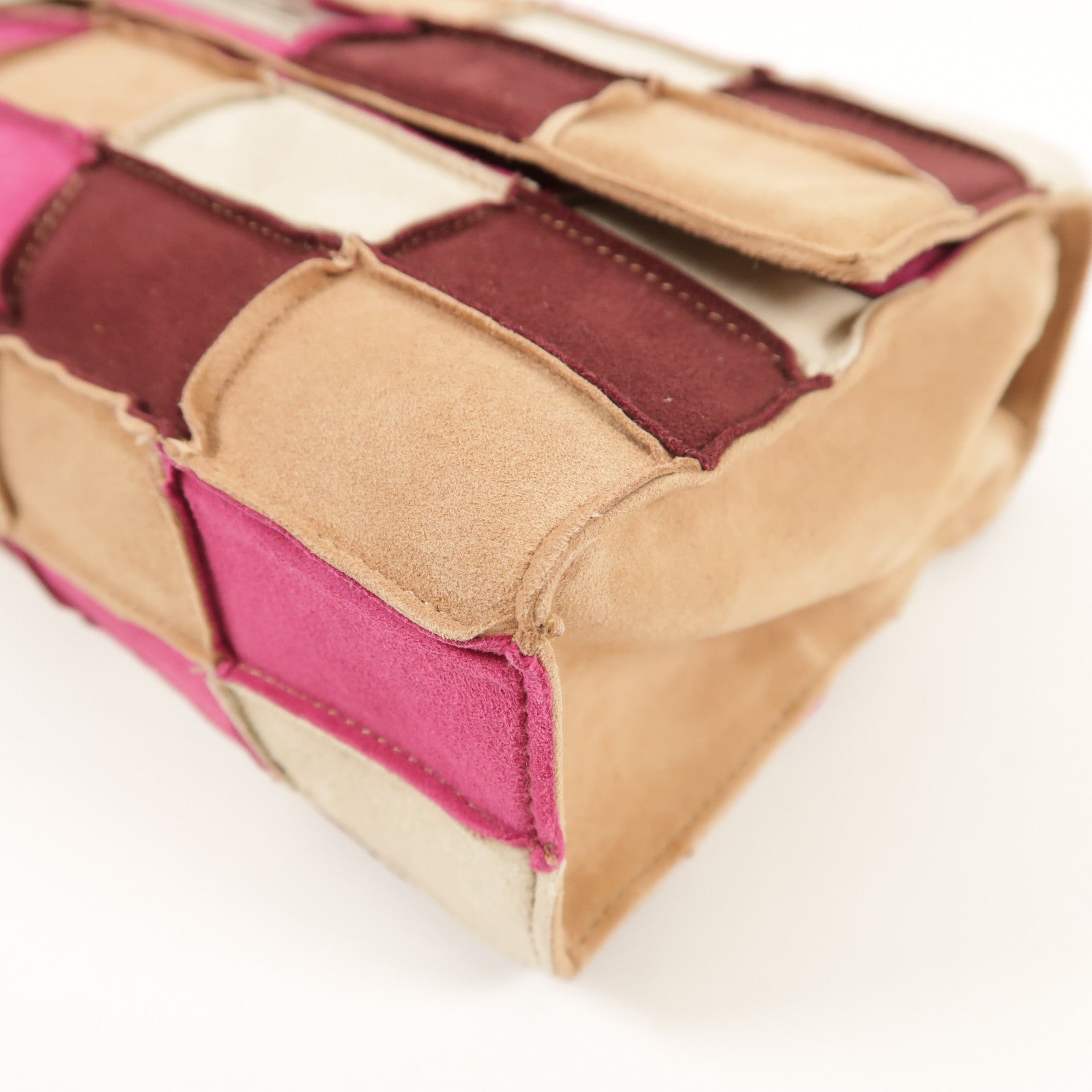 CHANEL CC SHW 2.55 Chain Shoulder Bag Suede Multicolor