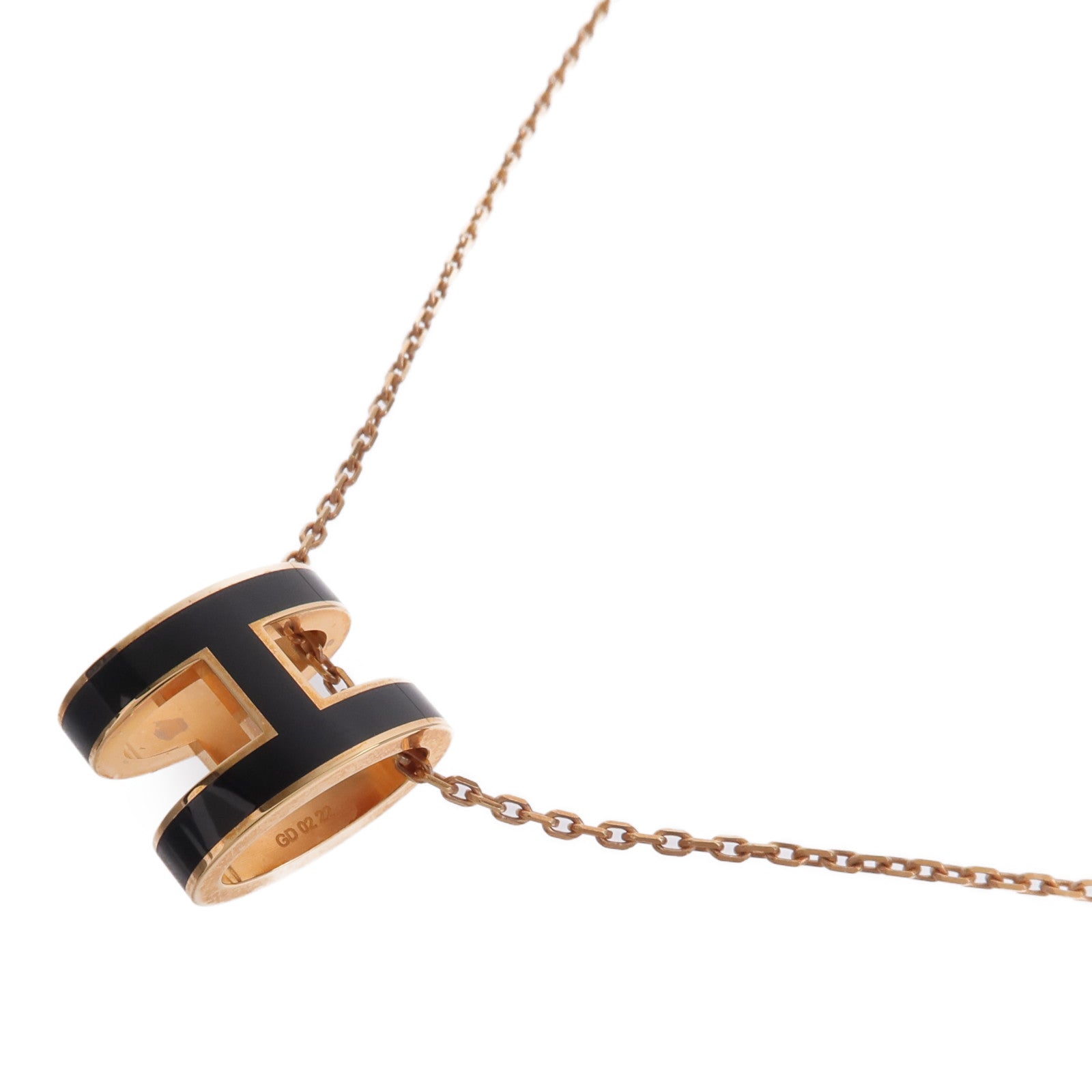 HERMES 金屬Pop H Necklace項鍊Noir