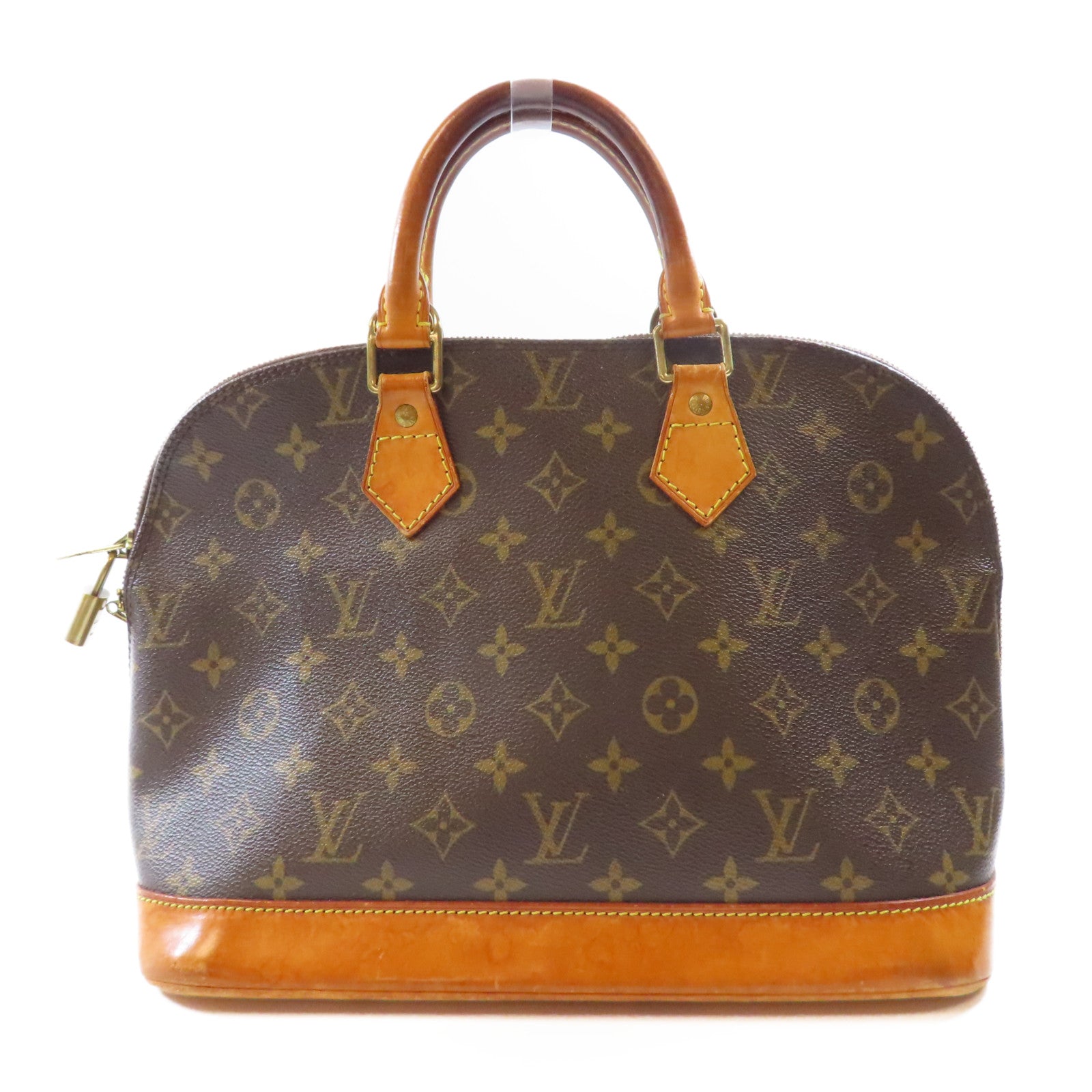LOUIS VUITTON Monogram Alma金扣手挽袋啡色