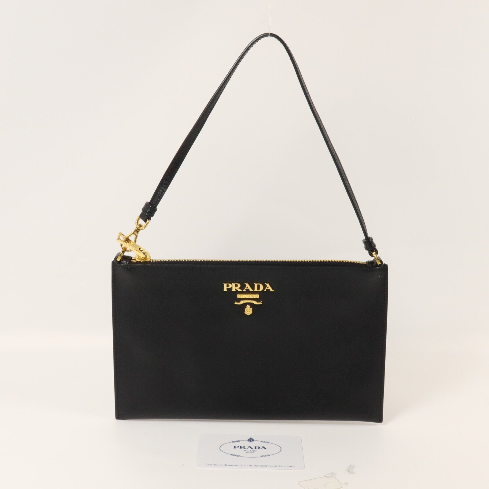 PRADA Saffiano皮革Pouch bag手拿包