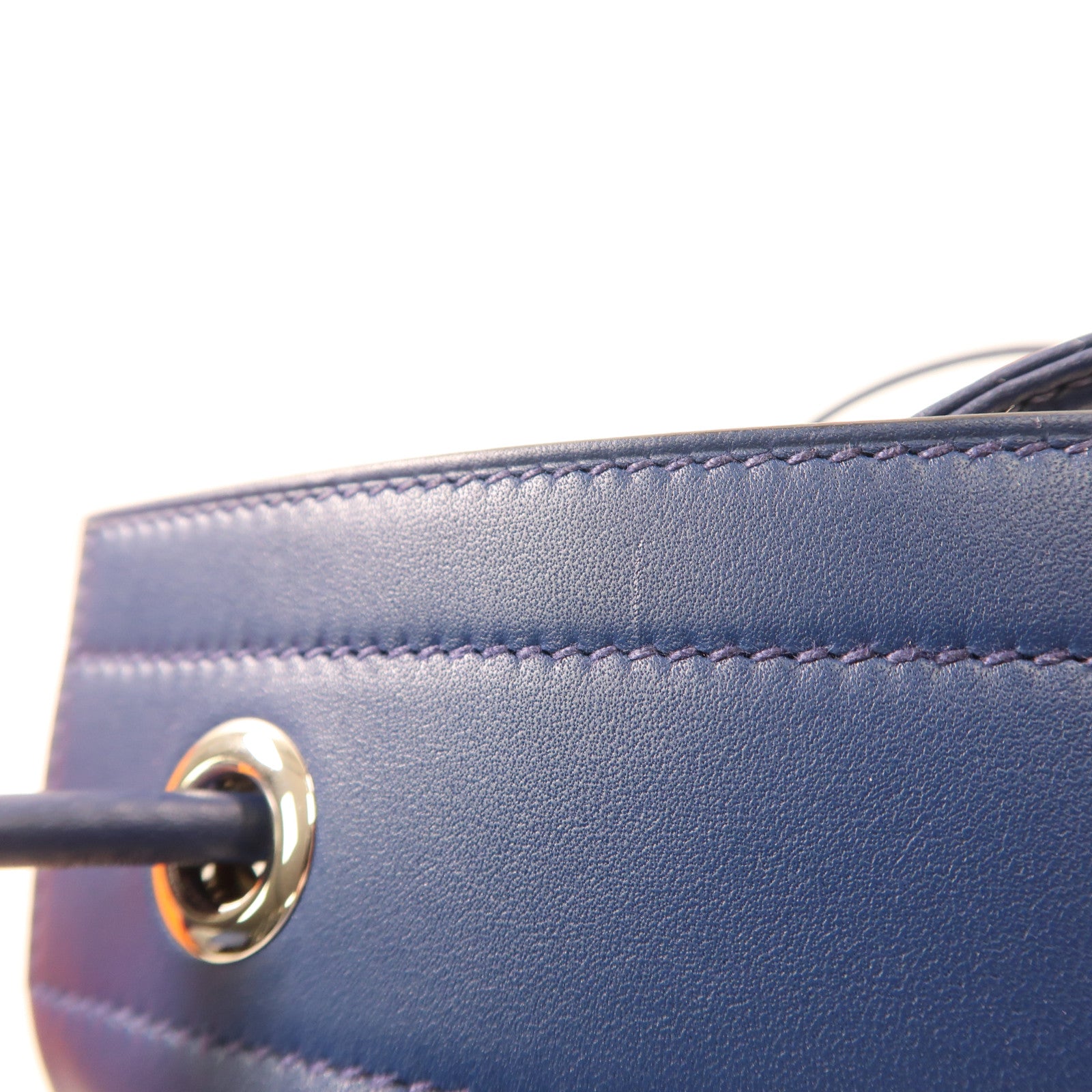 HERMES Swift皮革Aline Mini銀扣肩背袋深邃藍色