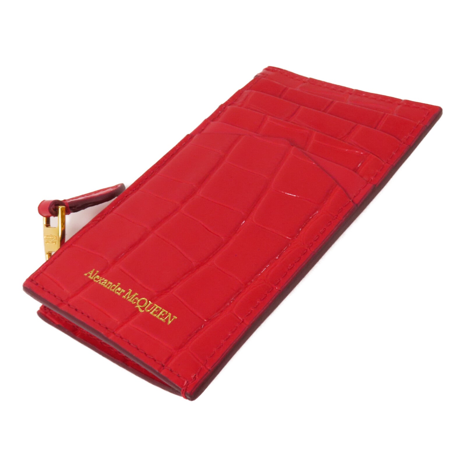 Alexander McQueen 皮革Alexander McQueen Card Case金扣卡套