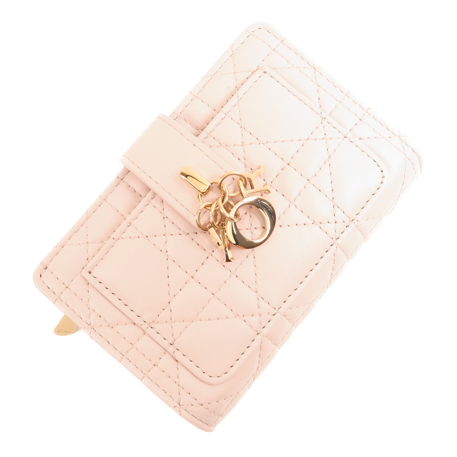 Dior 牛皮皮革Wallet金扣錢包