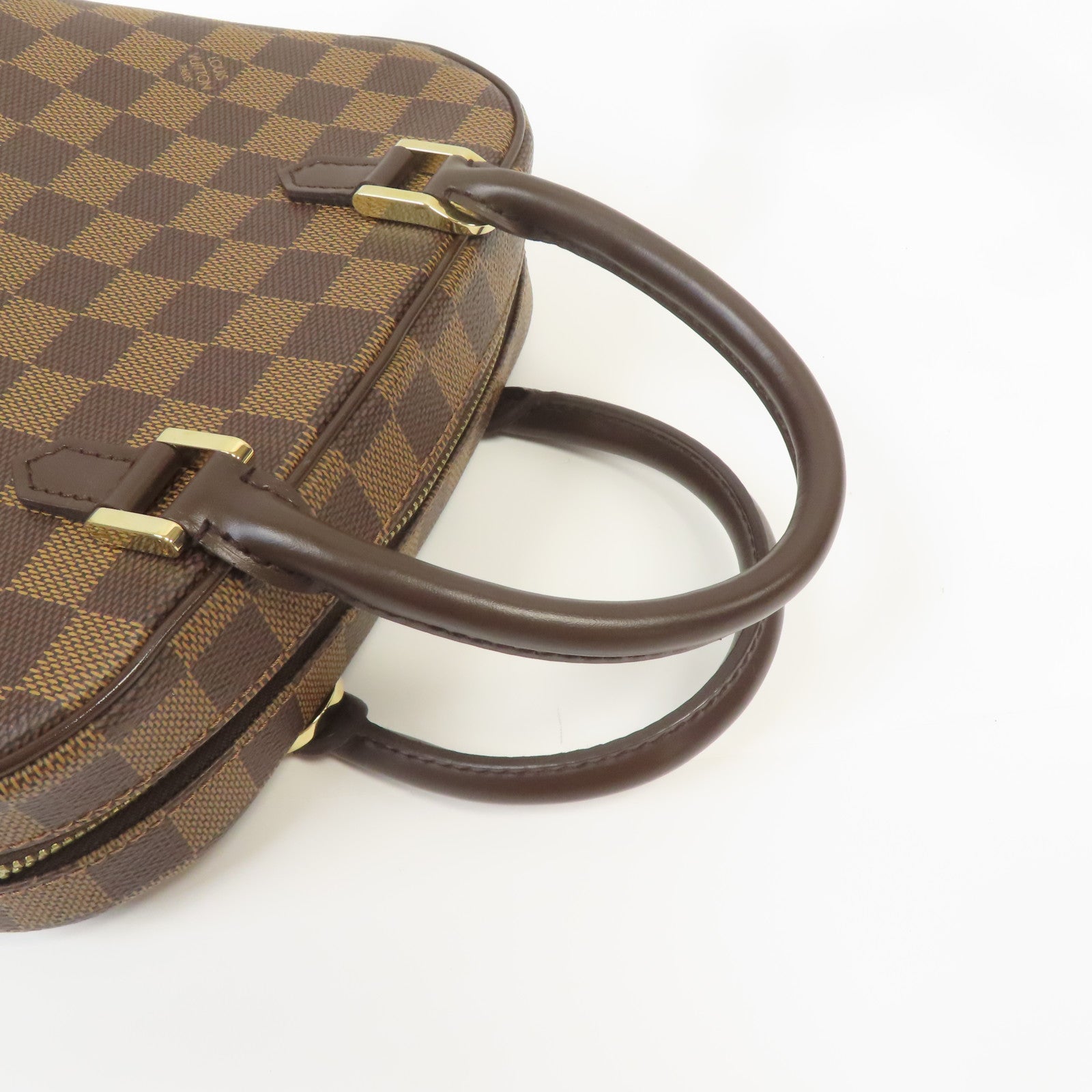 LOUIS VUITTON Damier Sarria Mini金扣手挽袋啡色