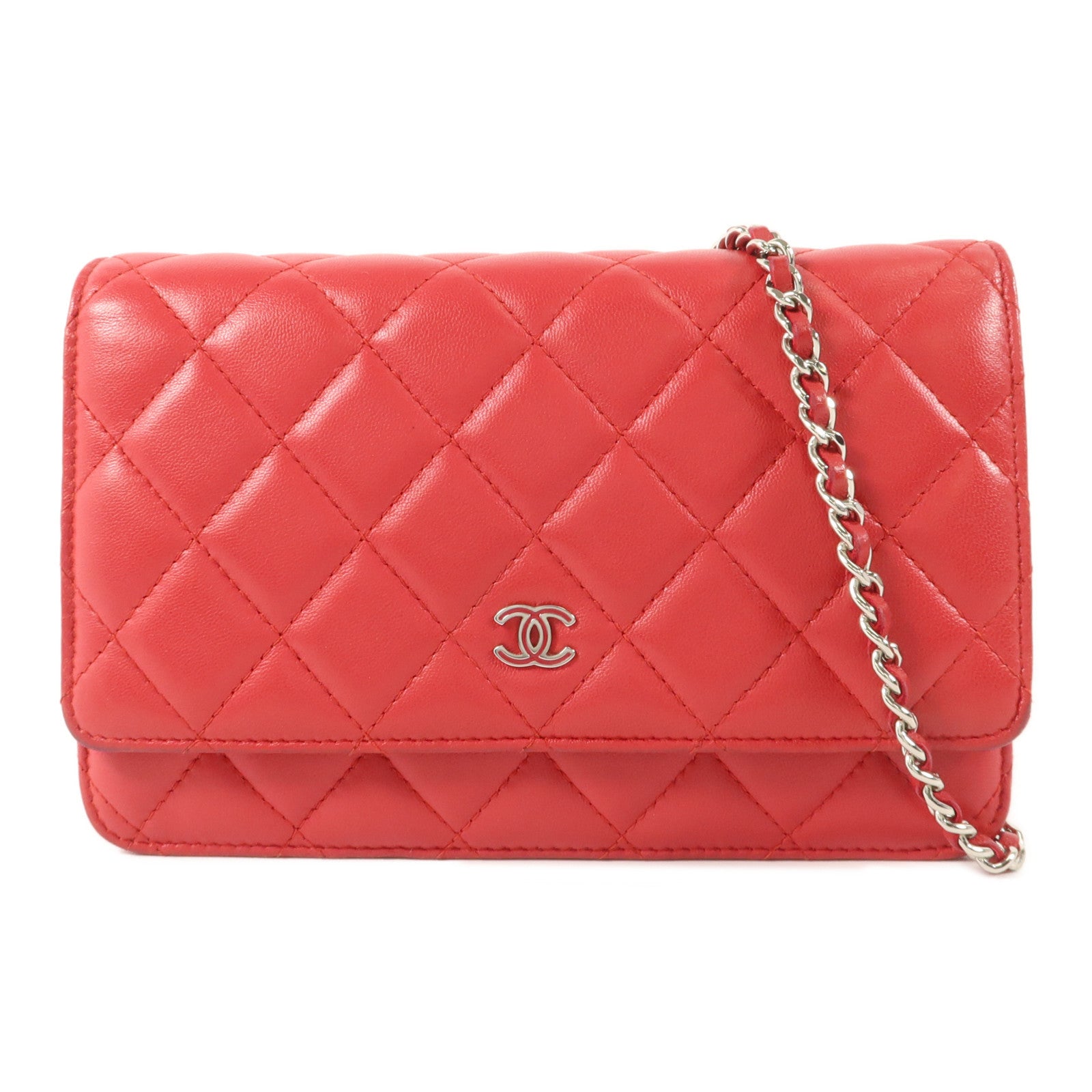 CHANEL 羊皮皮革WOC Wallet On Chain鏈帶肩背袋