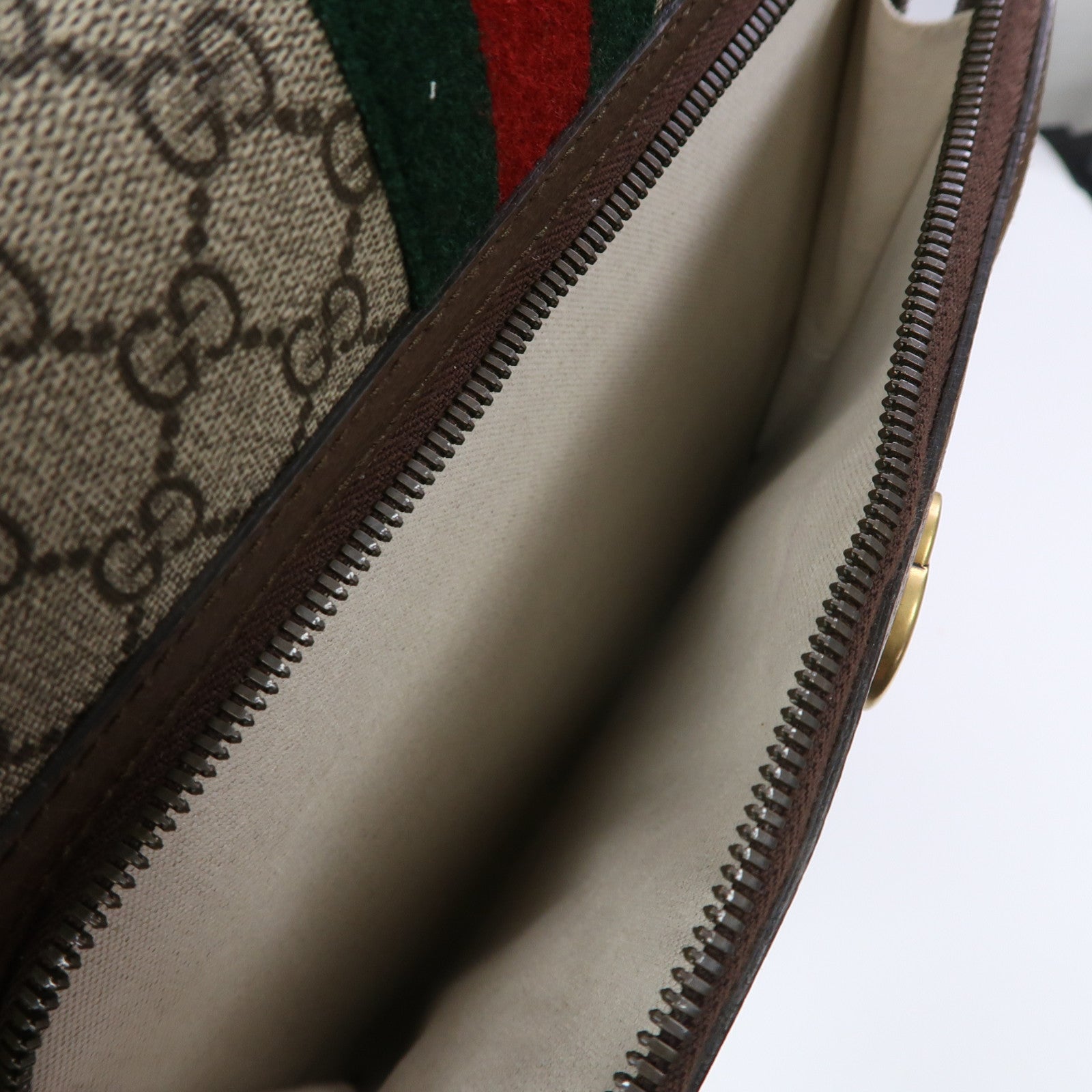 GUCCI 塗層帆布Savoy Suitcase金扣行李箱啡色