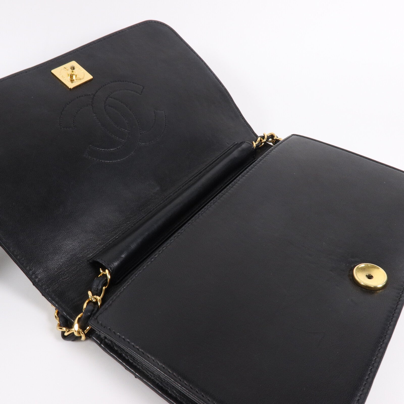 CHANEL 羊皮皮革Vintage Shoulder Bag鏈帶肩背袋