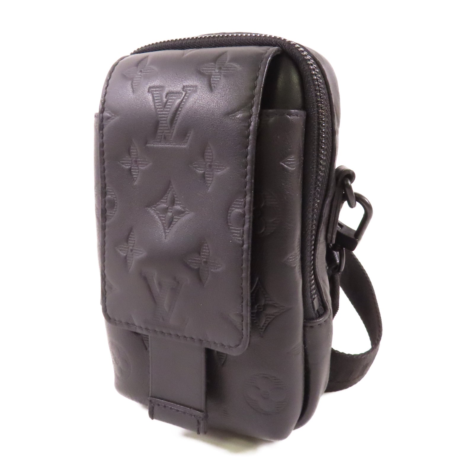 LOUIS VUITTON Monogram Shadow Double Phone Pouch NM肩背袋
