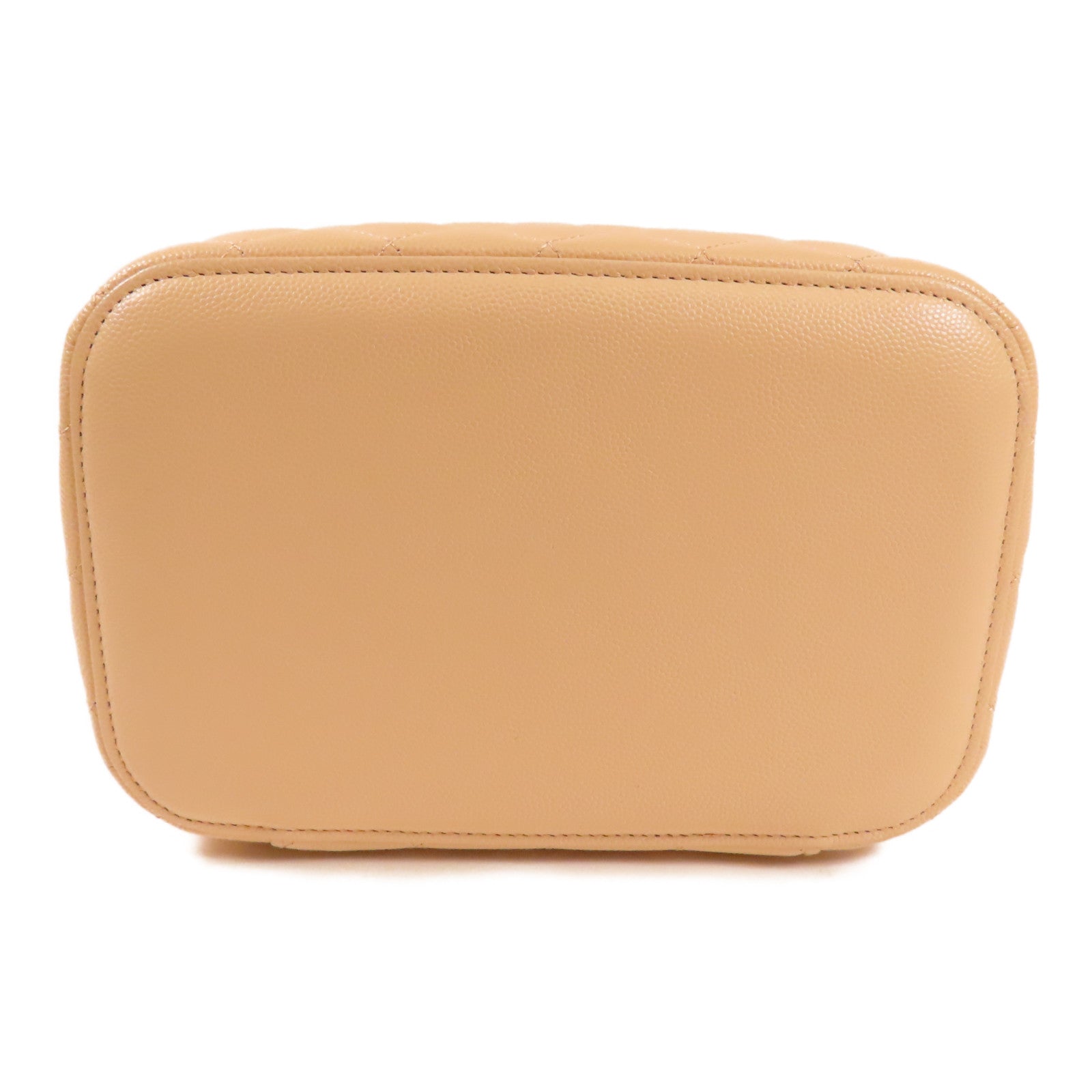 CHANEL 牛皮皮革Vanity Bag金扣化妝袋