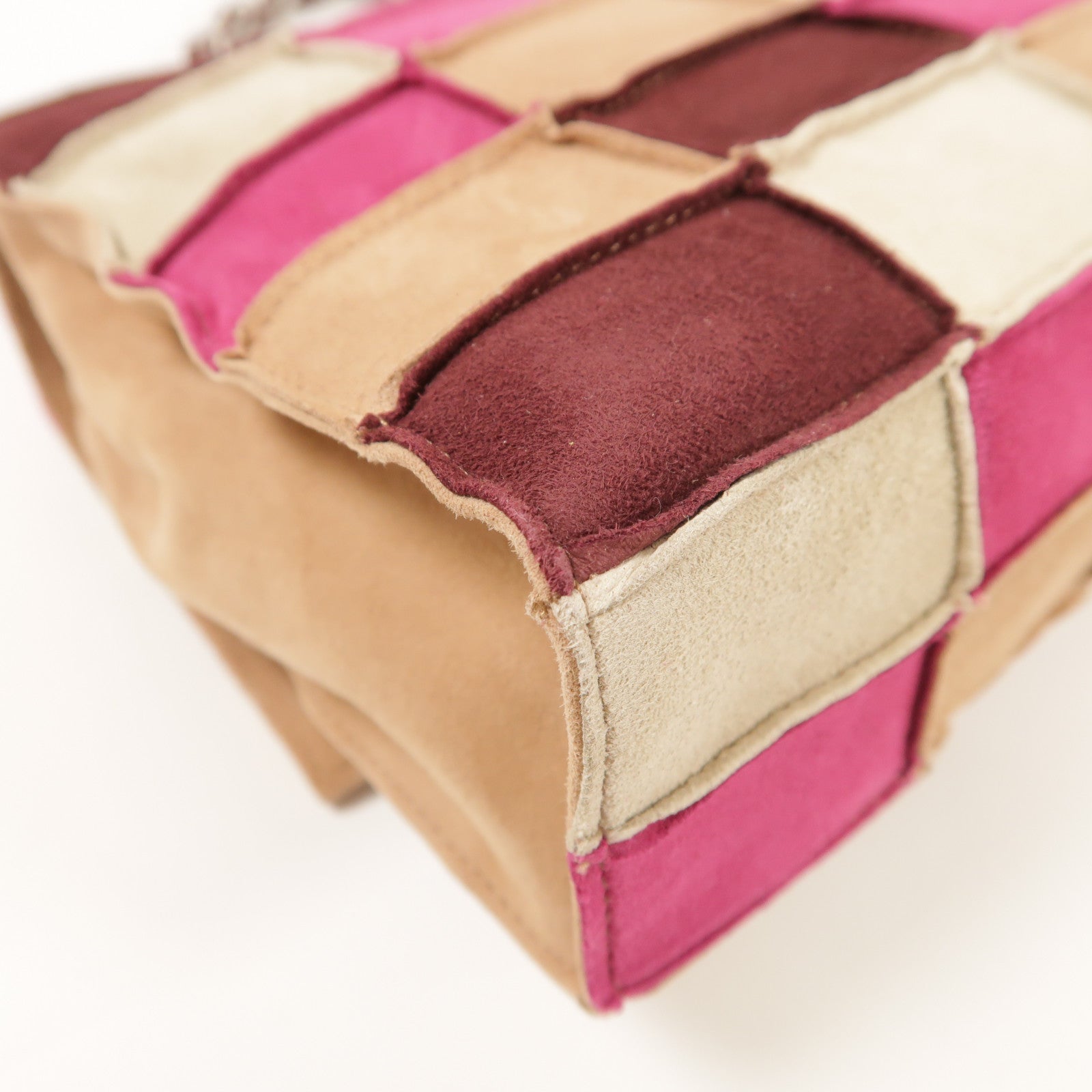 CHANEL CC SHW 2.55 Chain Shoulder Bag Suede Multicolor