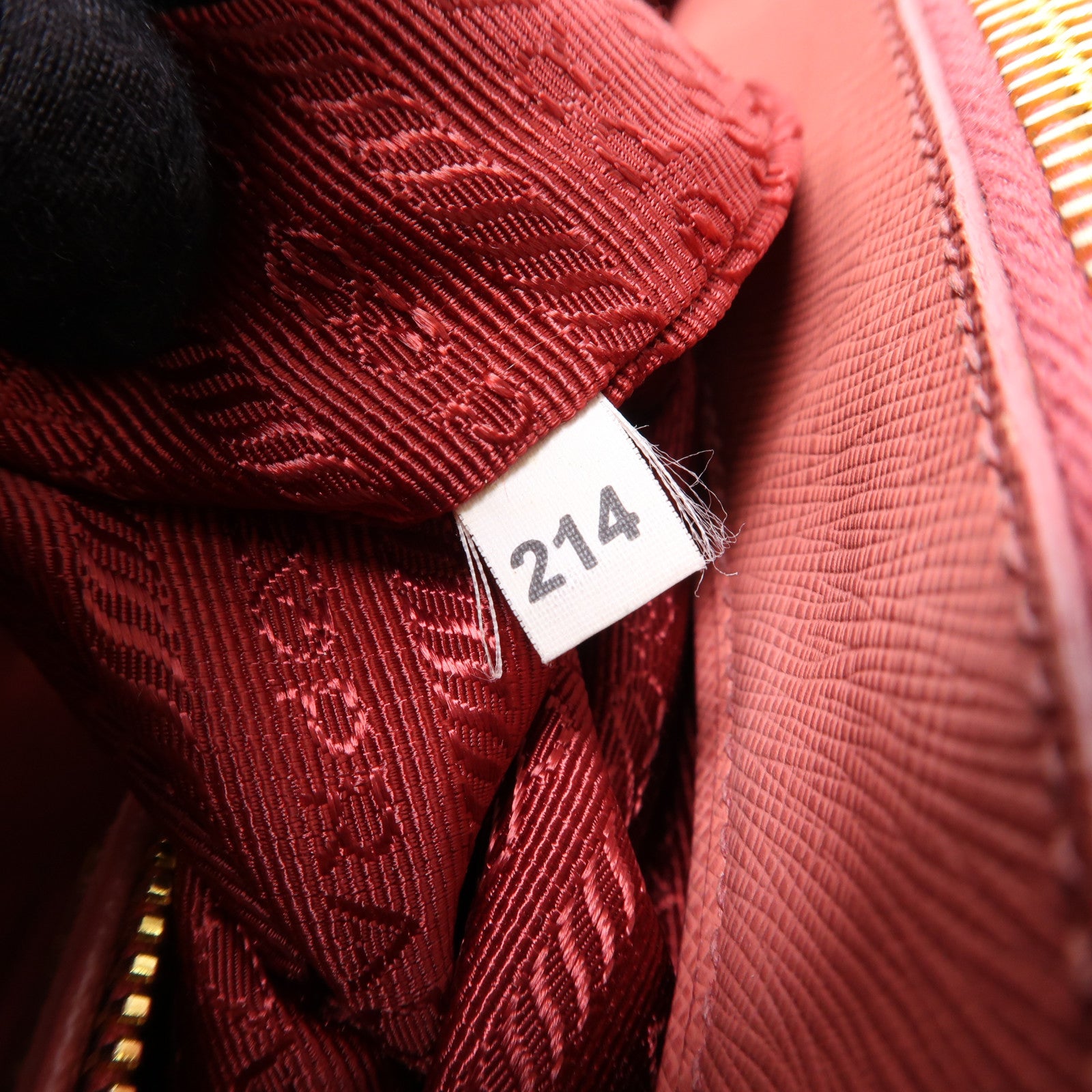 PRADA Saffiano皮革Galleria Medium金扣手挽肩背兩用袋粉紅色